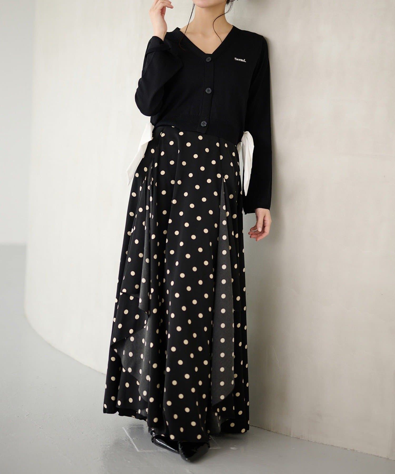 NICE CLAUP / OLIVE des OLIVE OUTLET(ナイスクラップ  / オリーブ デ オリーブ アウトレット) 【Seemi】ロングスカート