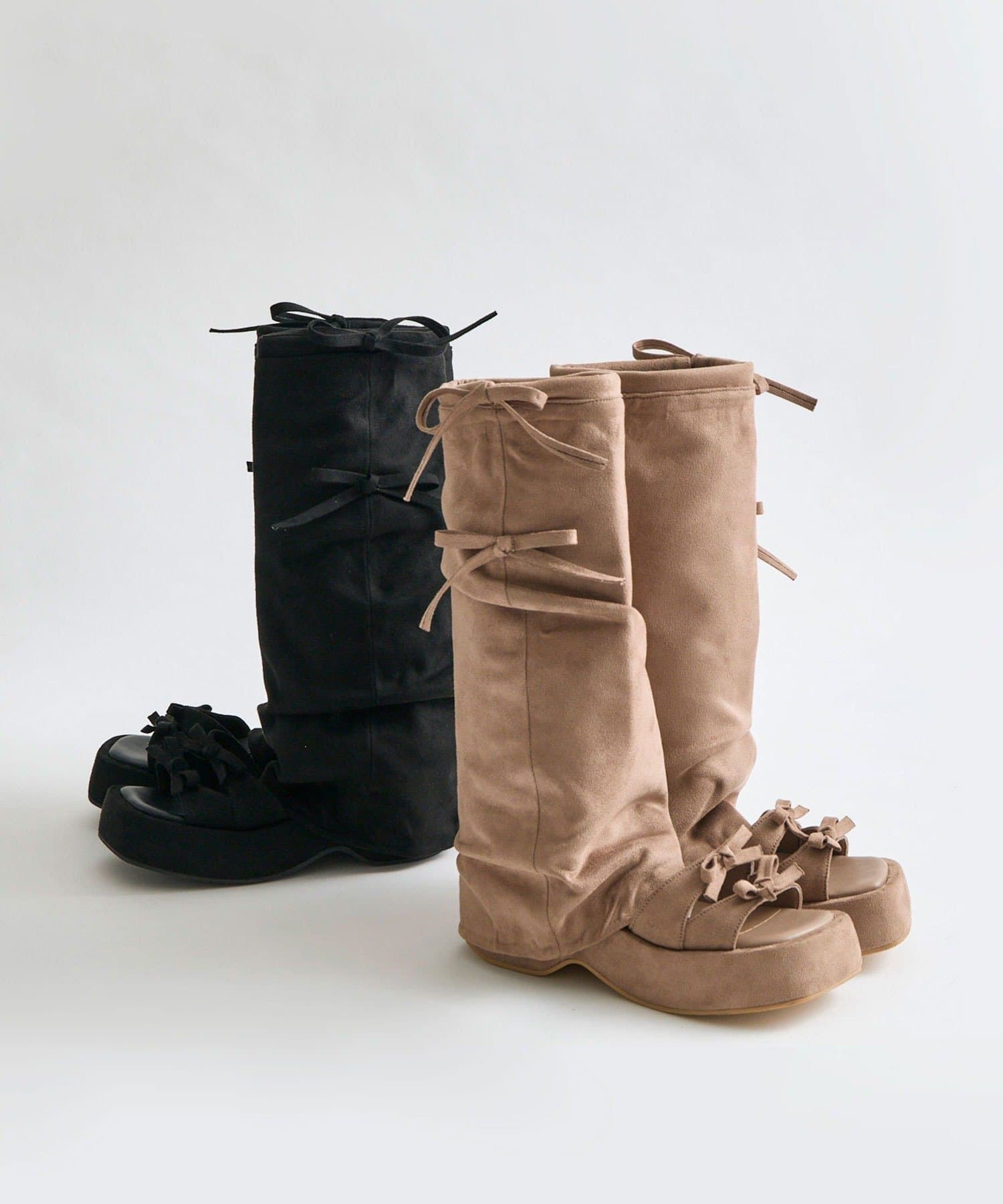 NICE CLAUP / OLIVE des OLIVE OUTLET(ナイスクラップ  / オリーブ デ オリーブ アウトレット) 【OLIVE des OLIVE】カバー付きリボンサンダル