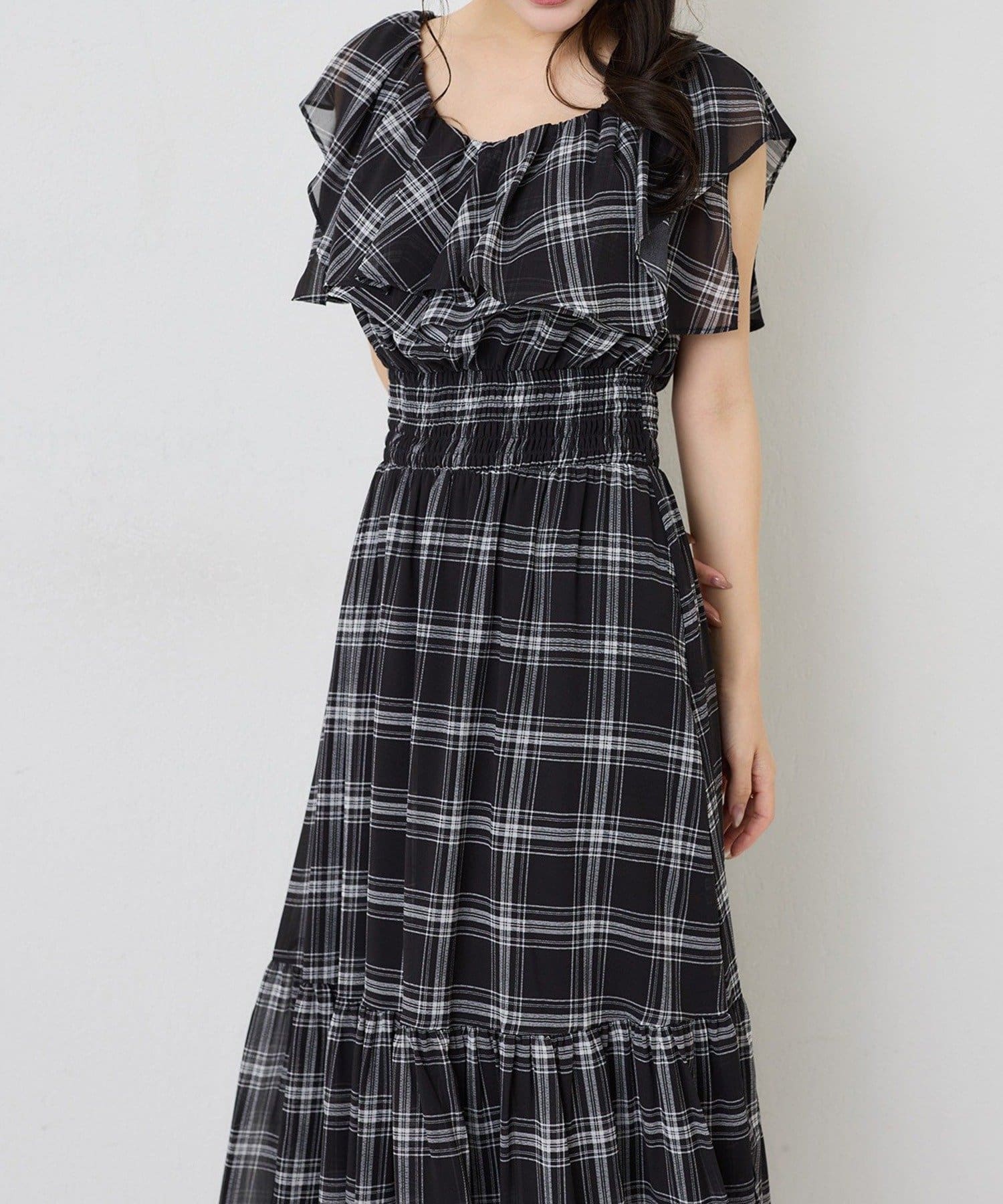 NICE CLAUP / OLIVE des OLIVE OUTLET(ナイスクラップ  / オリーブ デ オリーブ アウトレット) 【one after another】パイピングロングワンピ