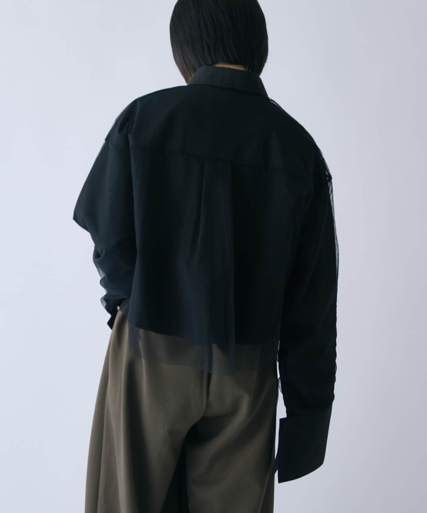 -goocy-(グーシー) チュール被せ長袖シャツ