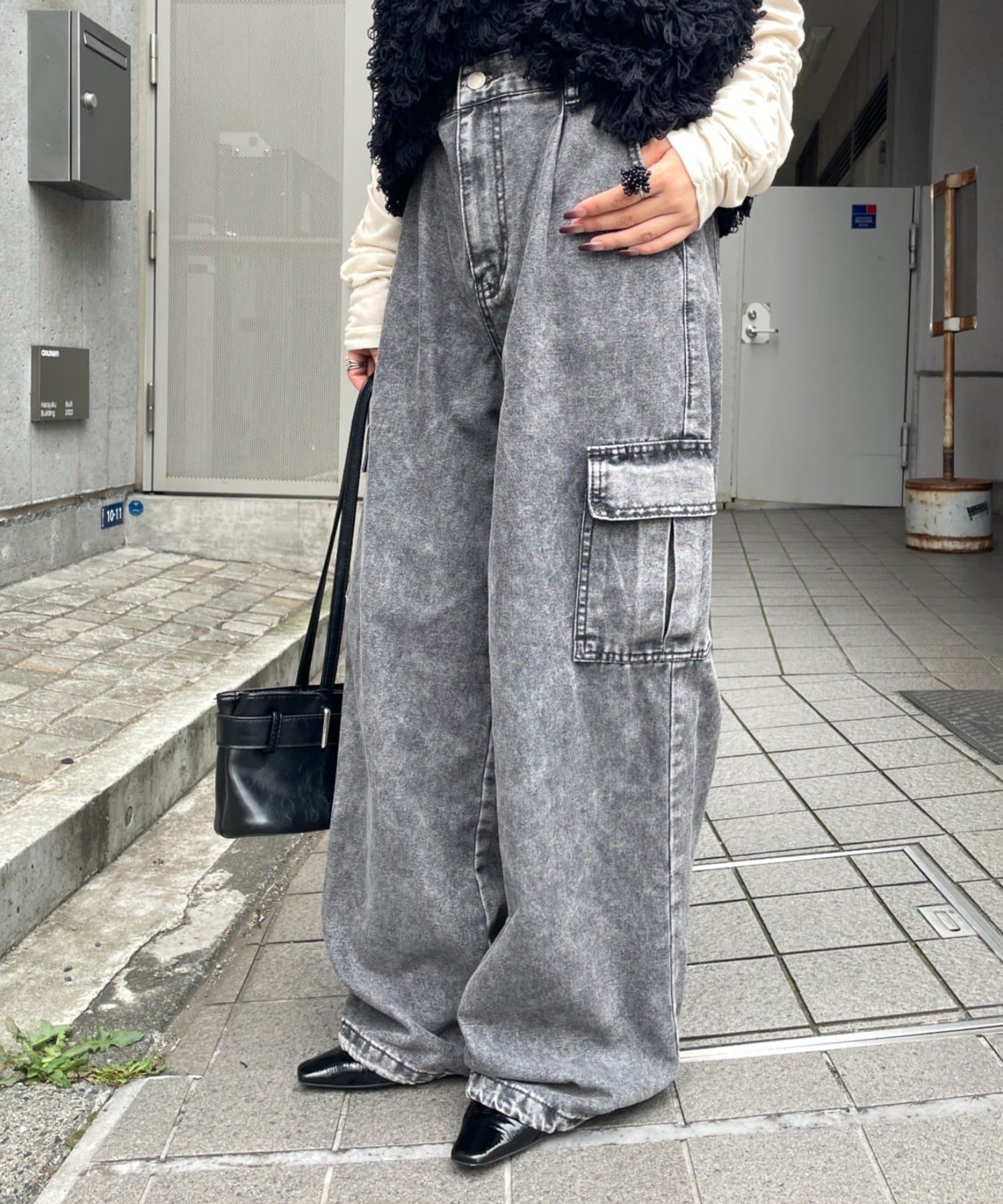 -goocy-(グーシー) デニムカーゴパンツ
