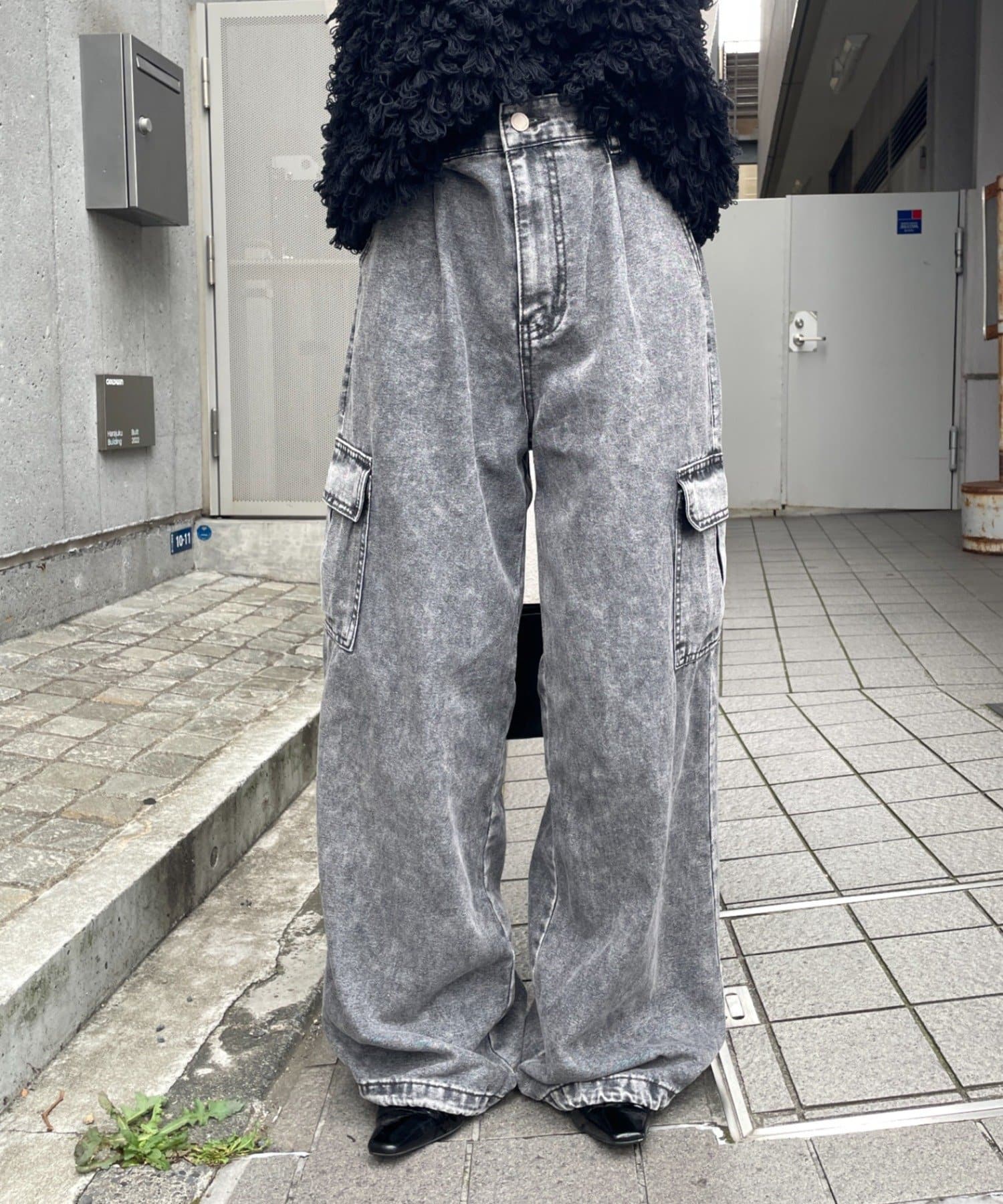-goocy-(グーシー) デニムカーゴパンツ