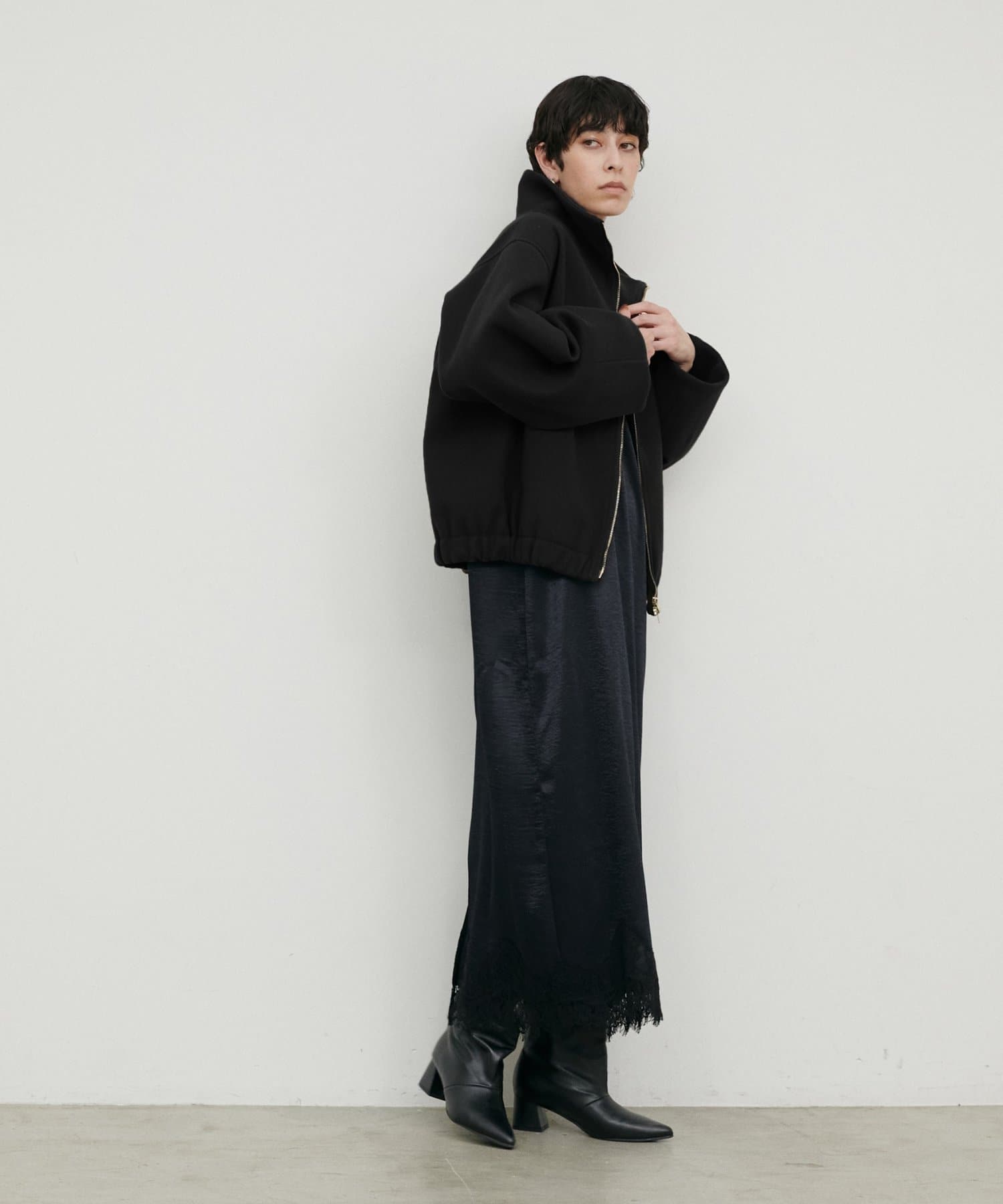 LARUTA(ラルータ) Wフェイス両開きZIPショートコート