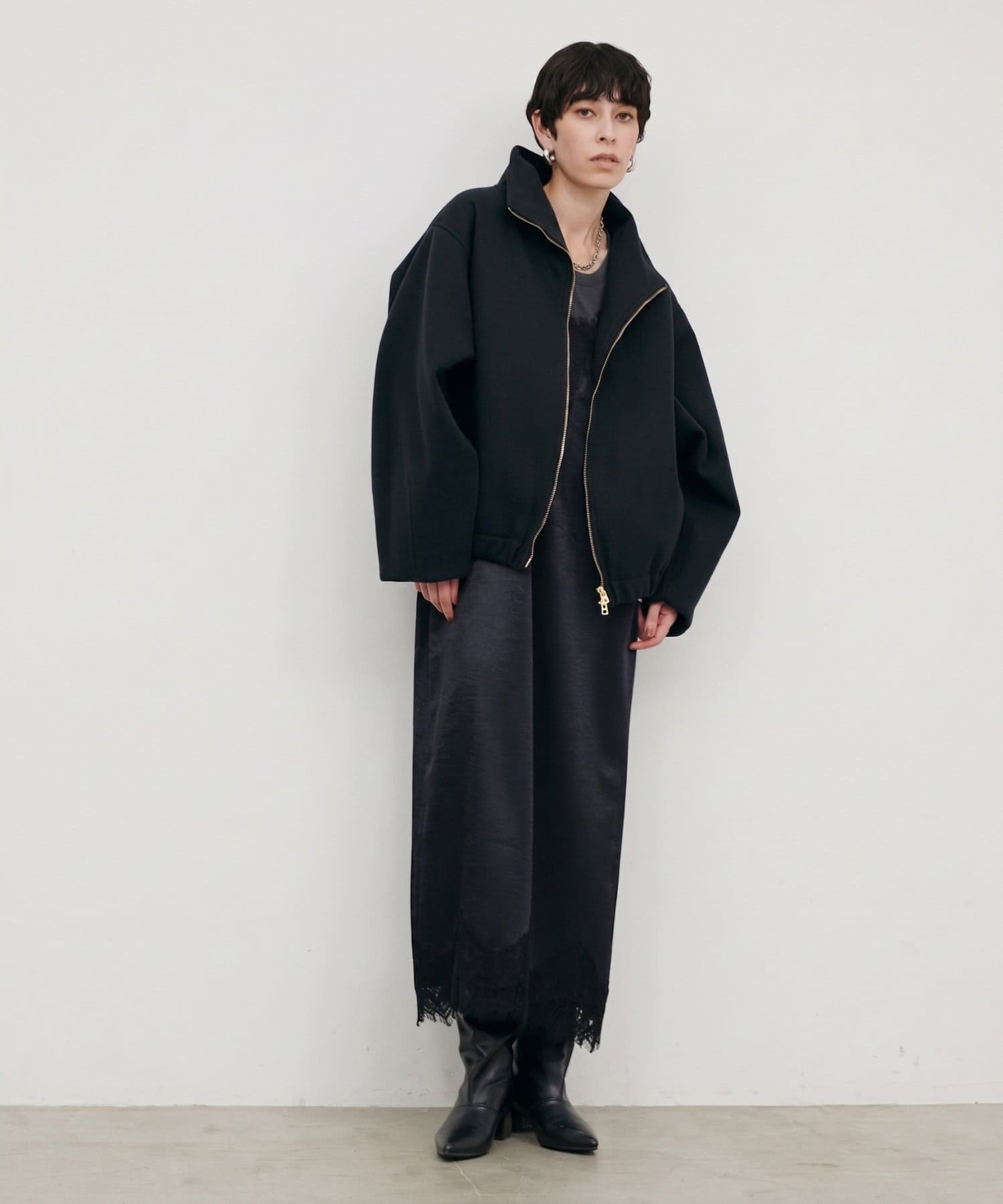 LARUTA(ラルータ) Wフェイス両開きZIPショートコート