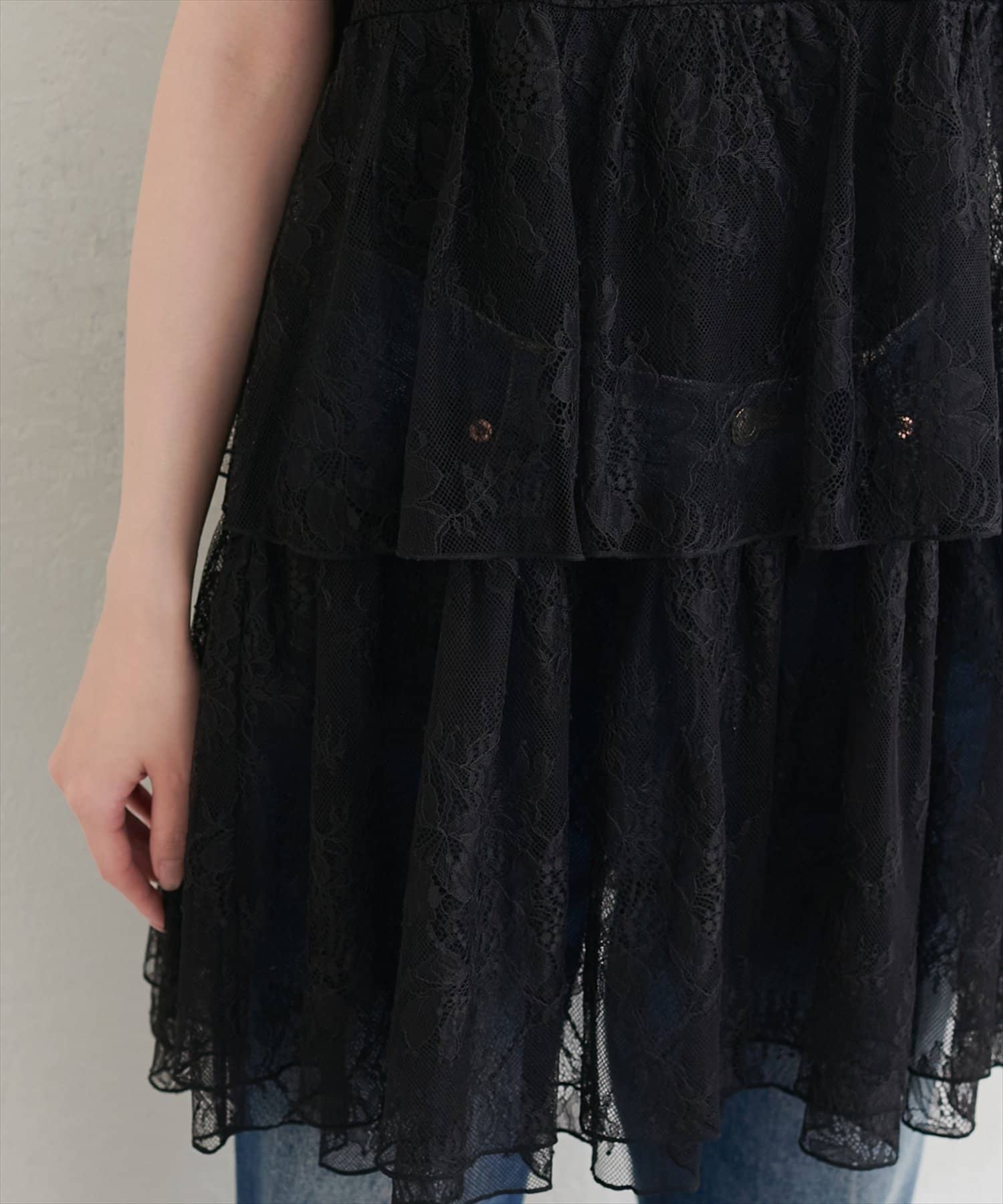 natural couture(ナチュラルクチュール) レースティアードチュニック