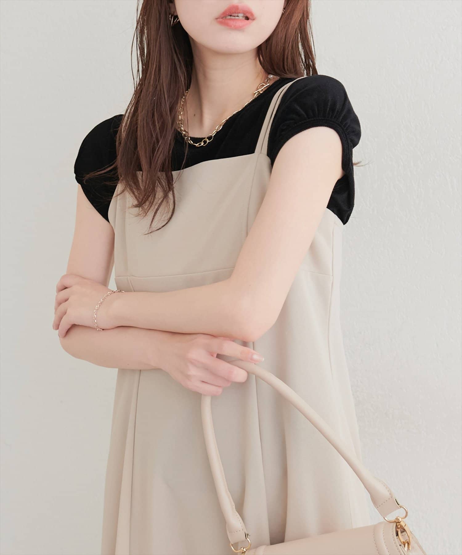 natural couture(ナチュラルクチュール) パフキャップスリーブT