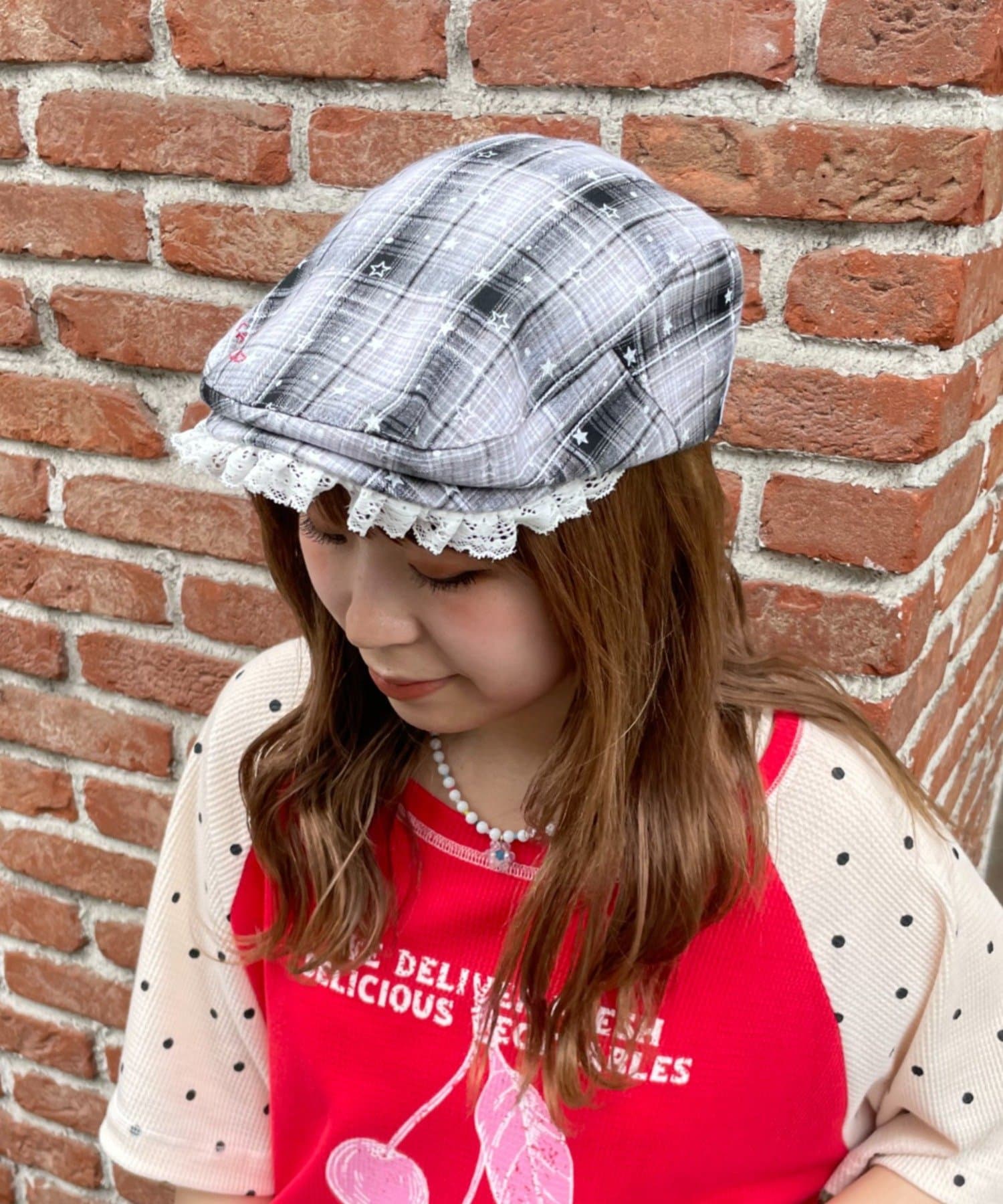 CIAOPANIC TYPY(チャオパニックティピー) 【HELLO.SANFRANCISCO】スターチェックレース付きハンチング