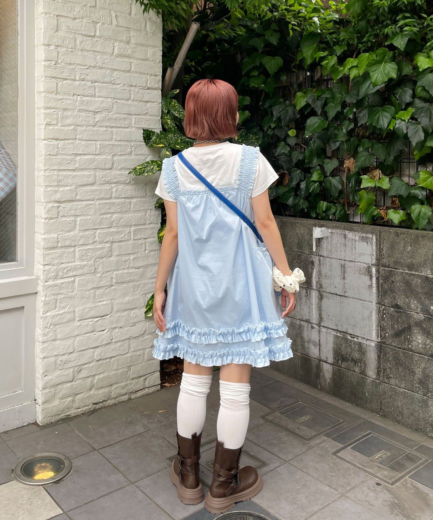 CIAOPANIC(チャオパニック) 【HELLO.SANFRANCISCO/ハローサンフランシスコ】シャーリングフリルメロウチュニック