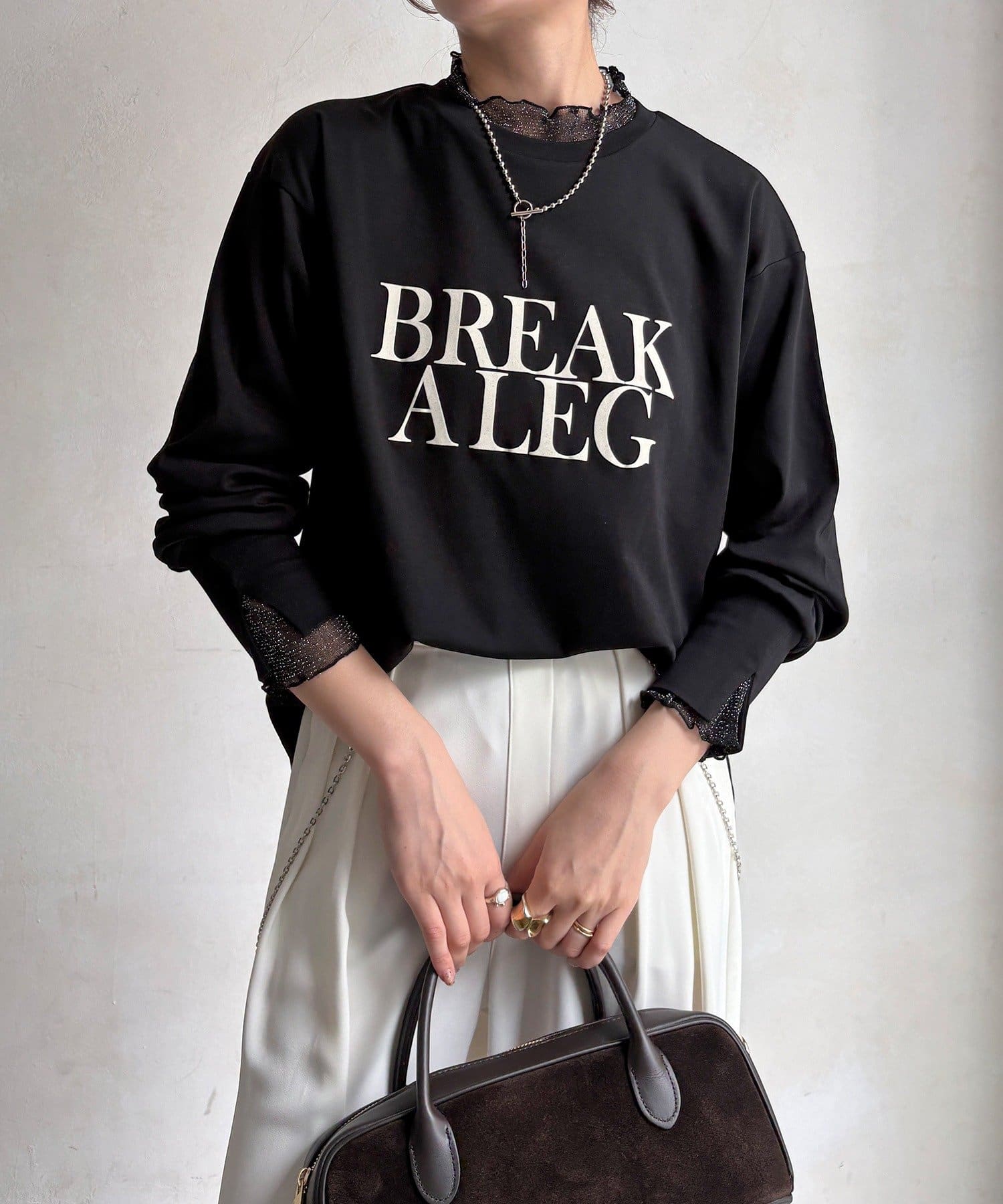 DOUDOU(ドゥドゥ) 【WEB限定】BREAK ALEGフロッキーレイヤードロンTEE