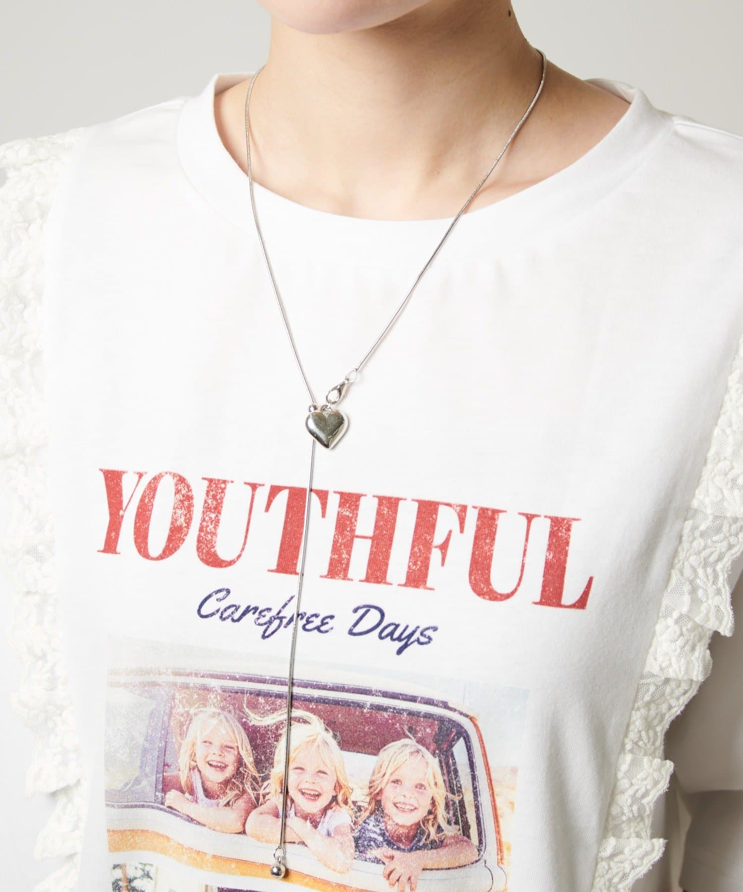 OUTLET(アウトレット) 【w closet】ハートチョーカーネックレス