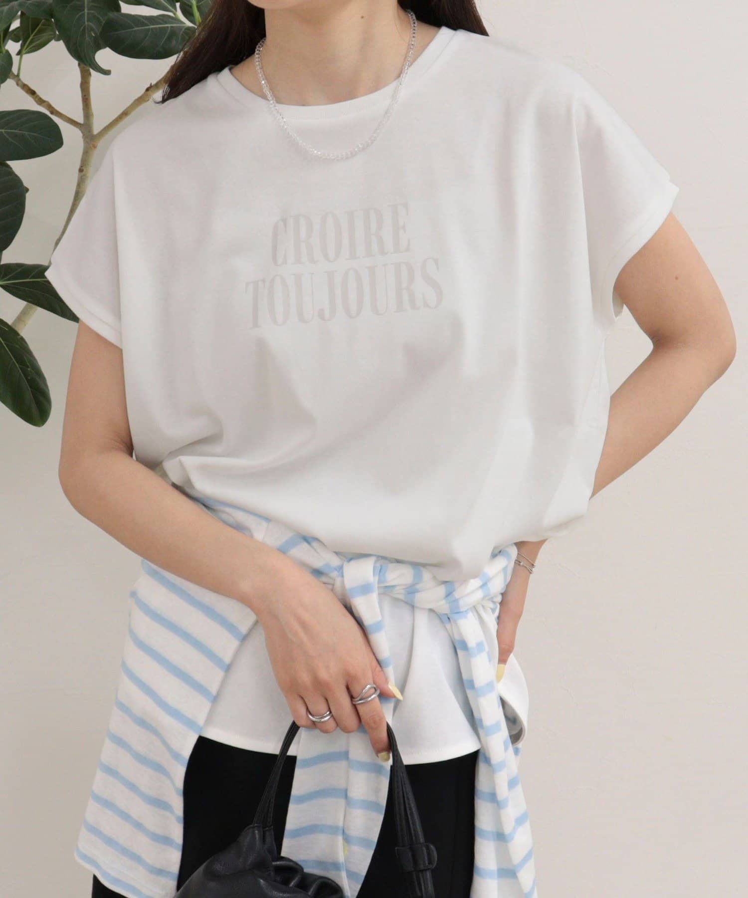 FREDY & GLOSTER(フレディ アンド グロスター) 【UVカット/接触冷感】フレンチロゴＴシャツ