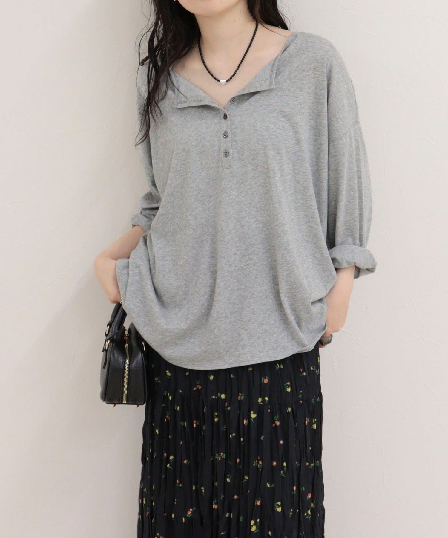 FREDY & GLOSTER(フレディ アンド グロスター) ヘンリー2WAYルーズロンTシャツ