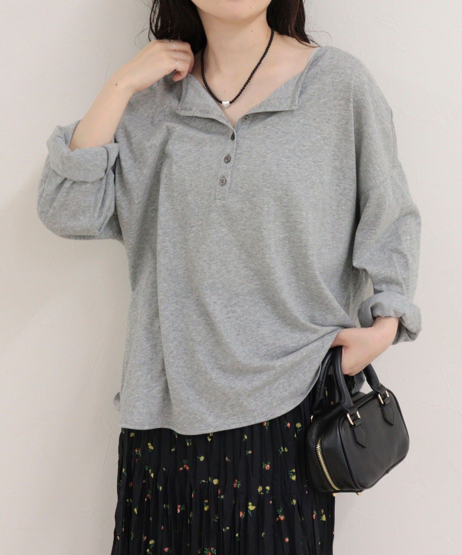 FREDY & GLOSTER(フレディ アンド グロスター) ヘンリー2WAYルーズロンTシャツ