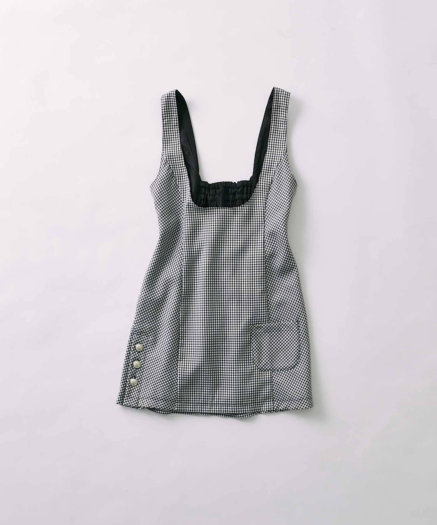 Belle Charme(ベルシャルム) Side Button Mini Jumper Skirt