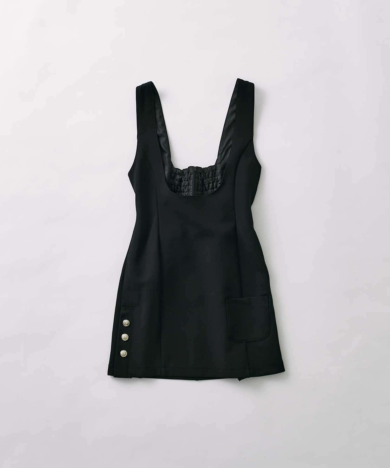 Belle Charme(ベルシャルム) Side Button Mini Jumper Skirt