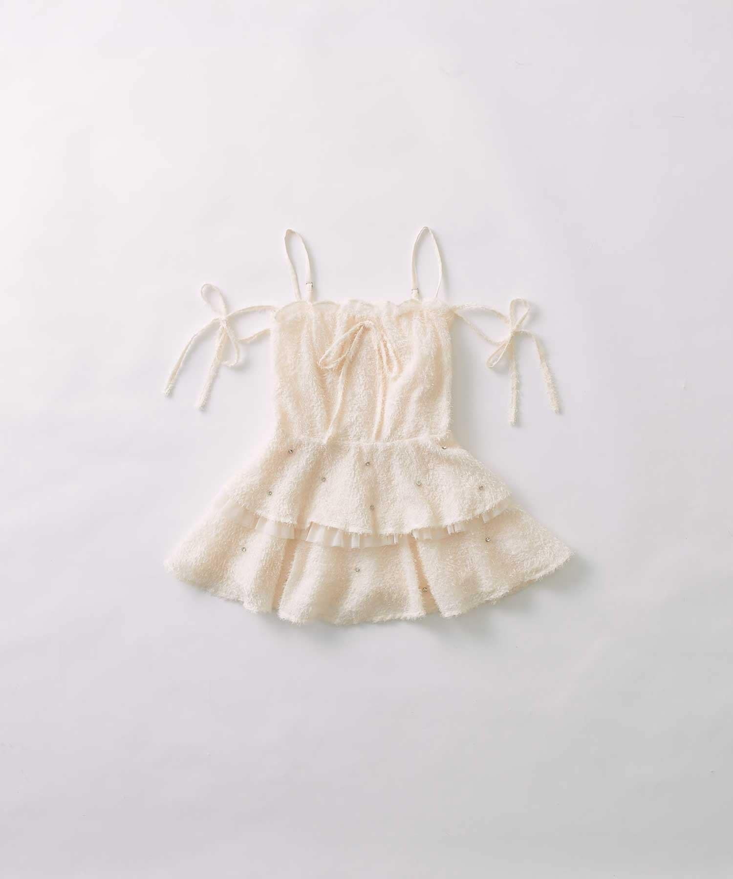 Belle Charme(ベルシャルム) Shaggy Peplum Tunic