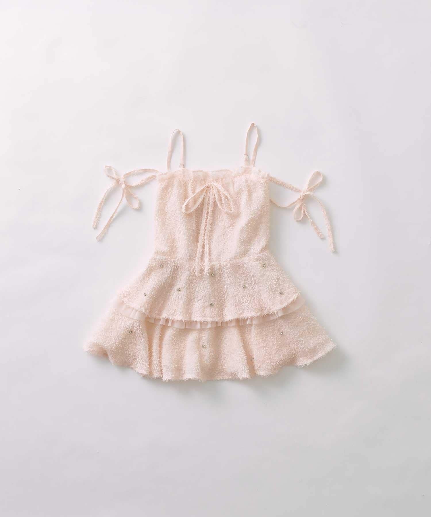 Belle Charme(ベルシャルム) Shaggy Peplum Tunic