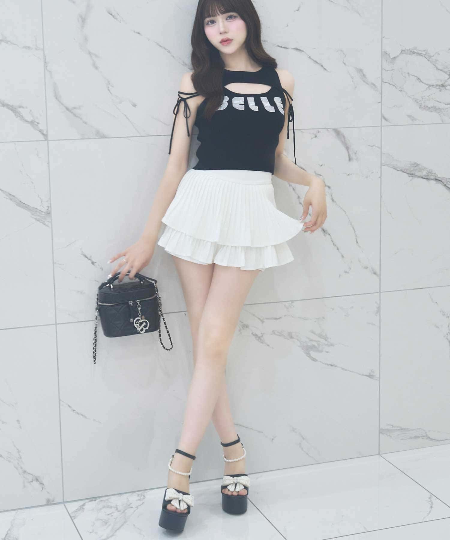 Belle Charme(ベルシャルム) Lace Logo Tank