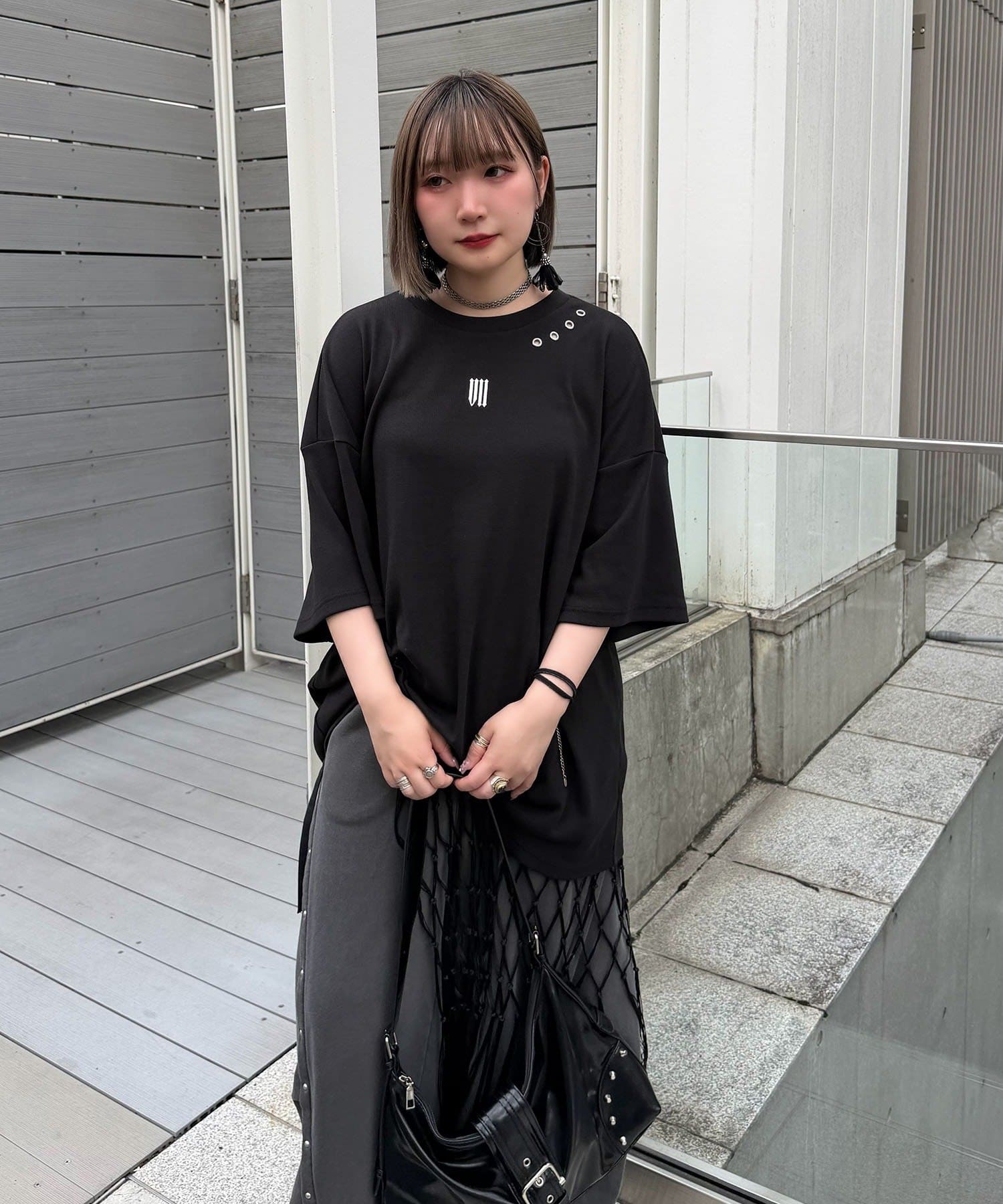 Remind me and forever(リマインドミーアンドフォーエバー) 【Mavie..7】Unisex刺繍アイレットBIGTee