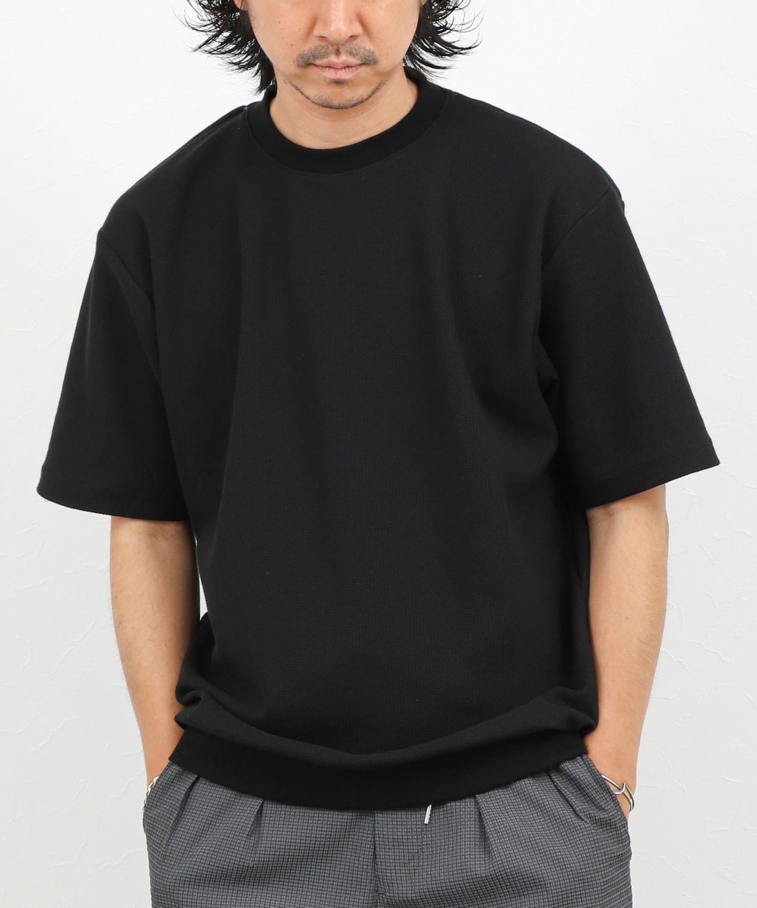 NOLLEY'S(ノーリーズ) 《ビジカジ対応》ニット風カノコTシャツ 26SS
