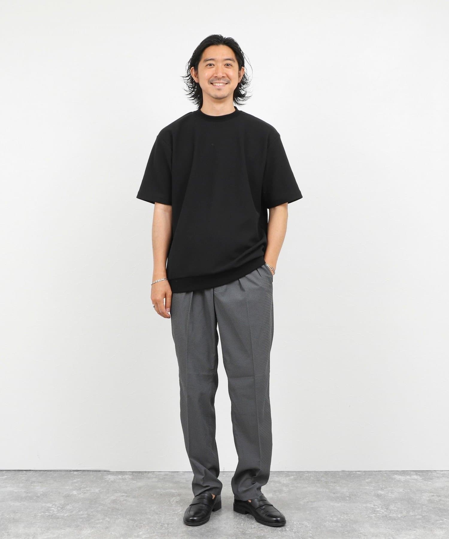 NOLLEY'S(ノーリーズ) 《ビジカジ対応》ニット風カノコTシャツ 26SS