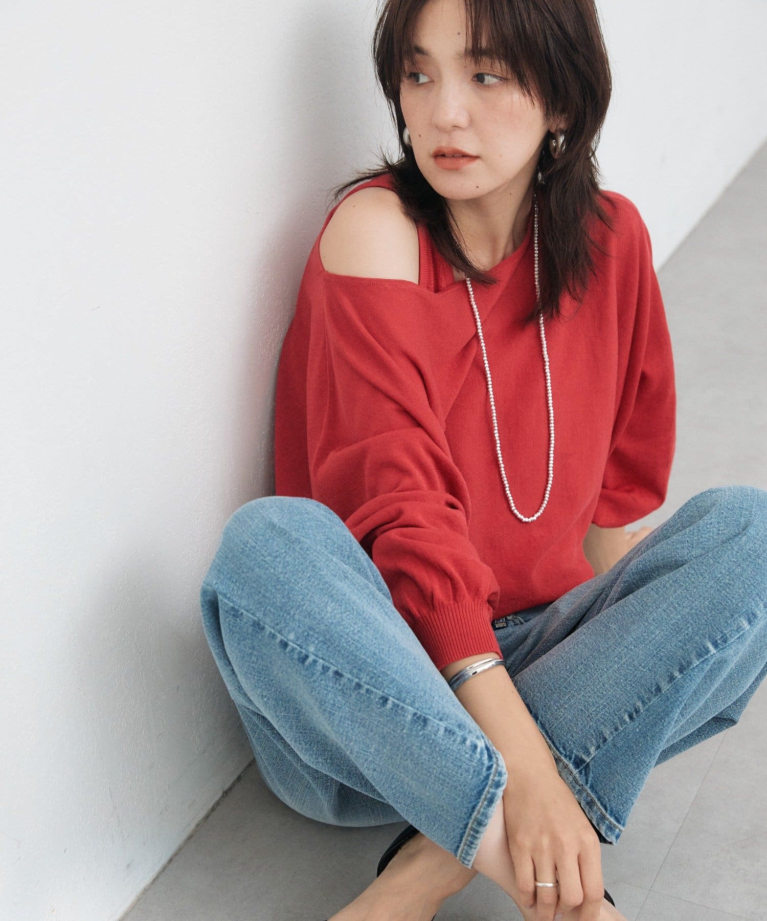 RIVE DROITE(リヴドロワ) 予約【A・MONN】【セット着用可】cropped KNIT
