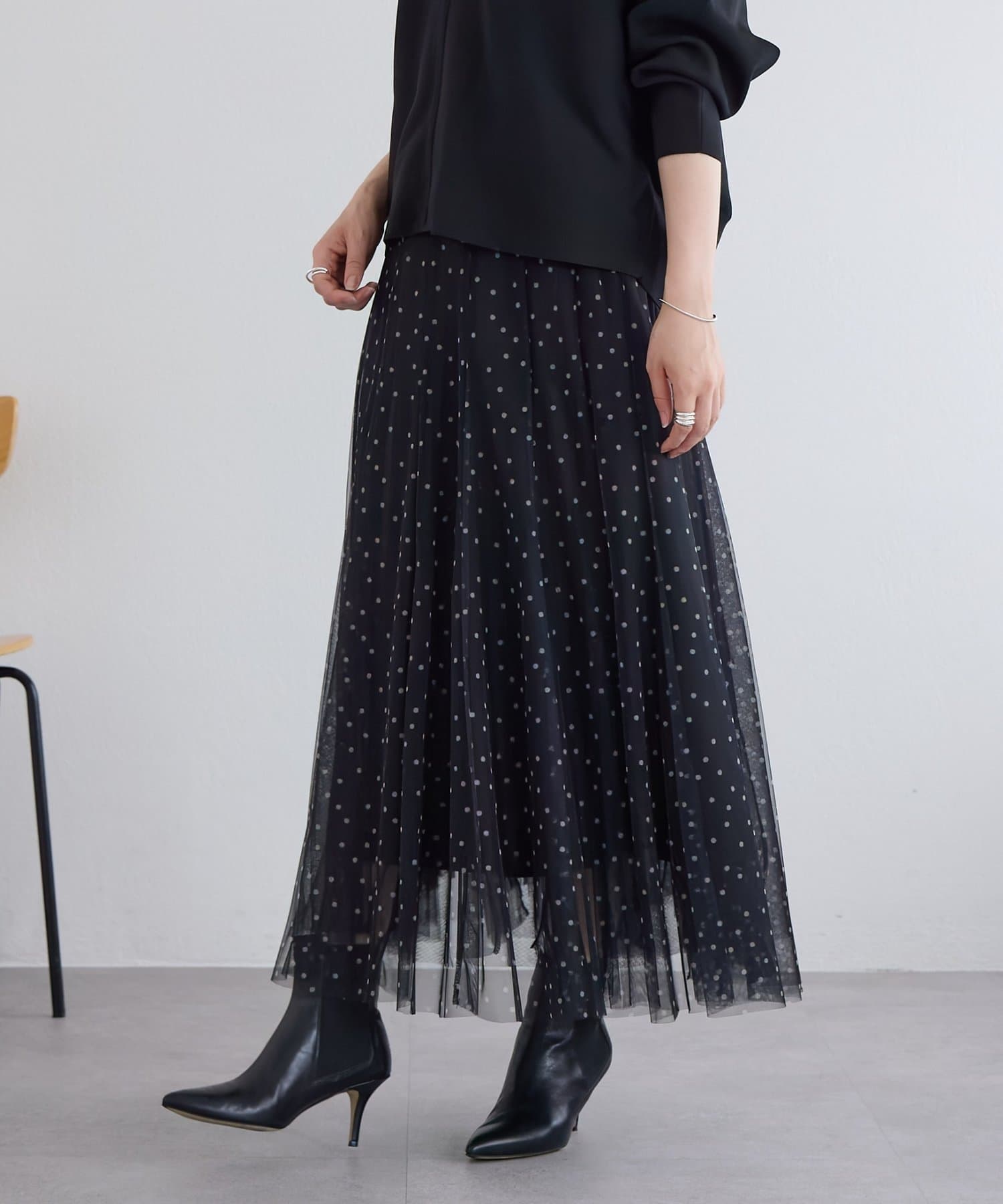 BEARDSLEY(ビアズリー) 《近日予約予定》ドットチュールロングスカート