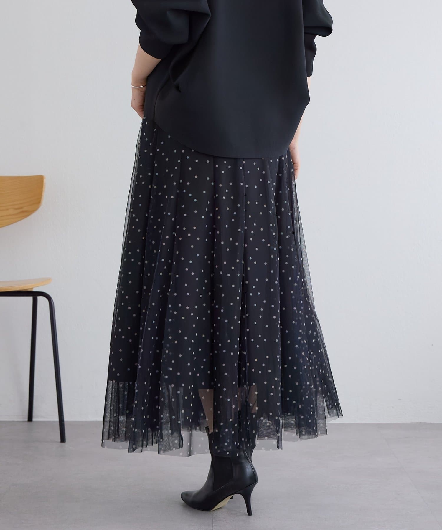 BEARDSLEY(ビアズリー) 《近日予約予定》ドットチュールロングスカート