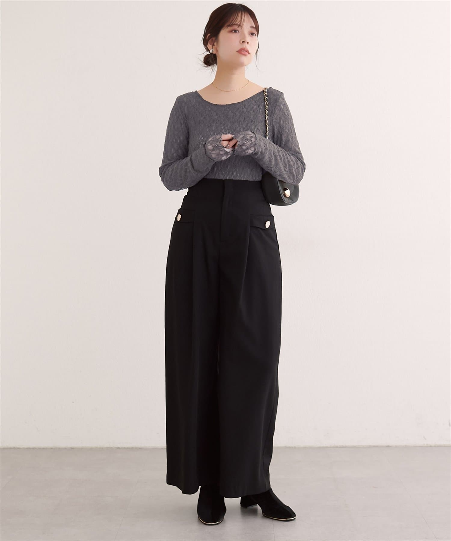 natural couture(ナチュラルクチュール) リバーシブルレーストップス