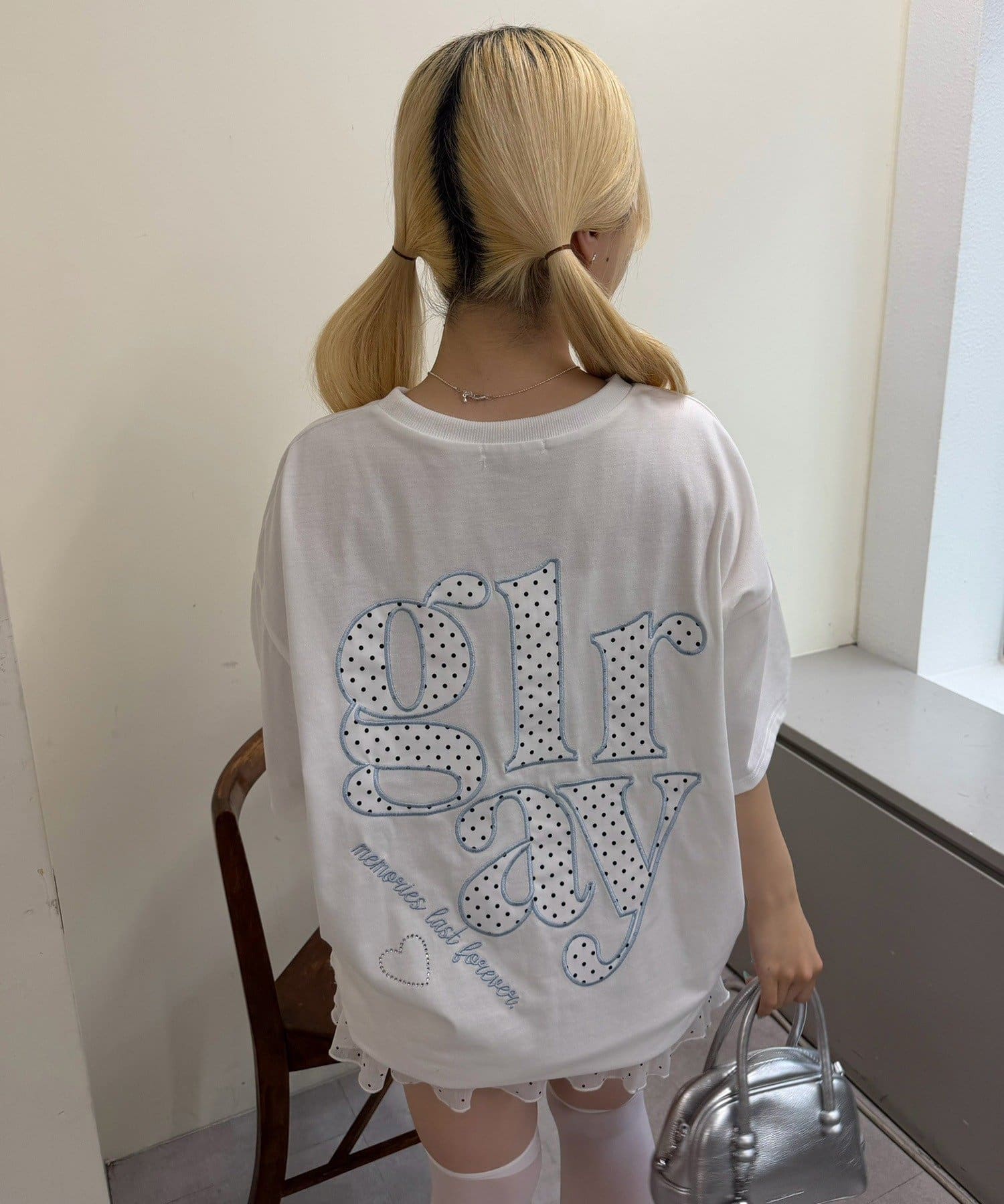 NICE CLAUP / OLIVE des OLIVE OUTLET(ナイスクラップ  / オリーブ デ オリーブ アウトレット) 【continuer】ドットロゴBigTee