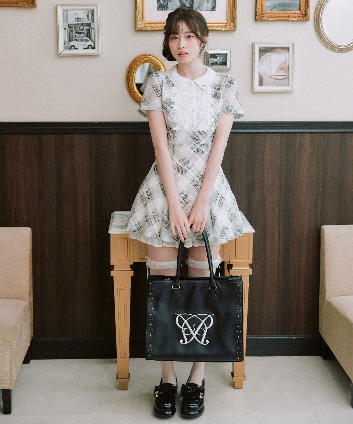 OLIVE des OLIVE(オリーブ デ オリーブ) Aimerianejoieスタッズキャリーオントートバッグ