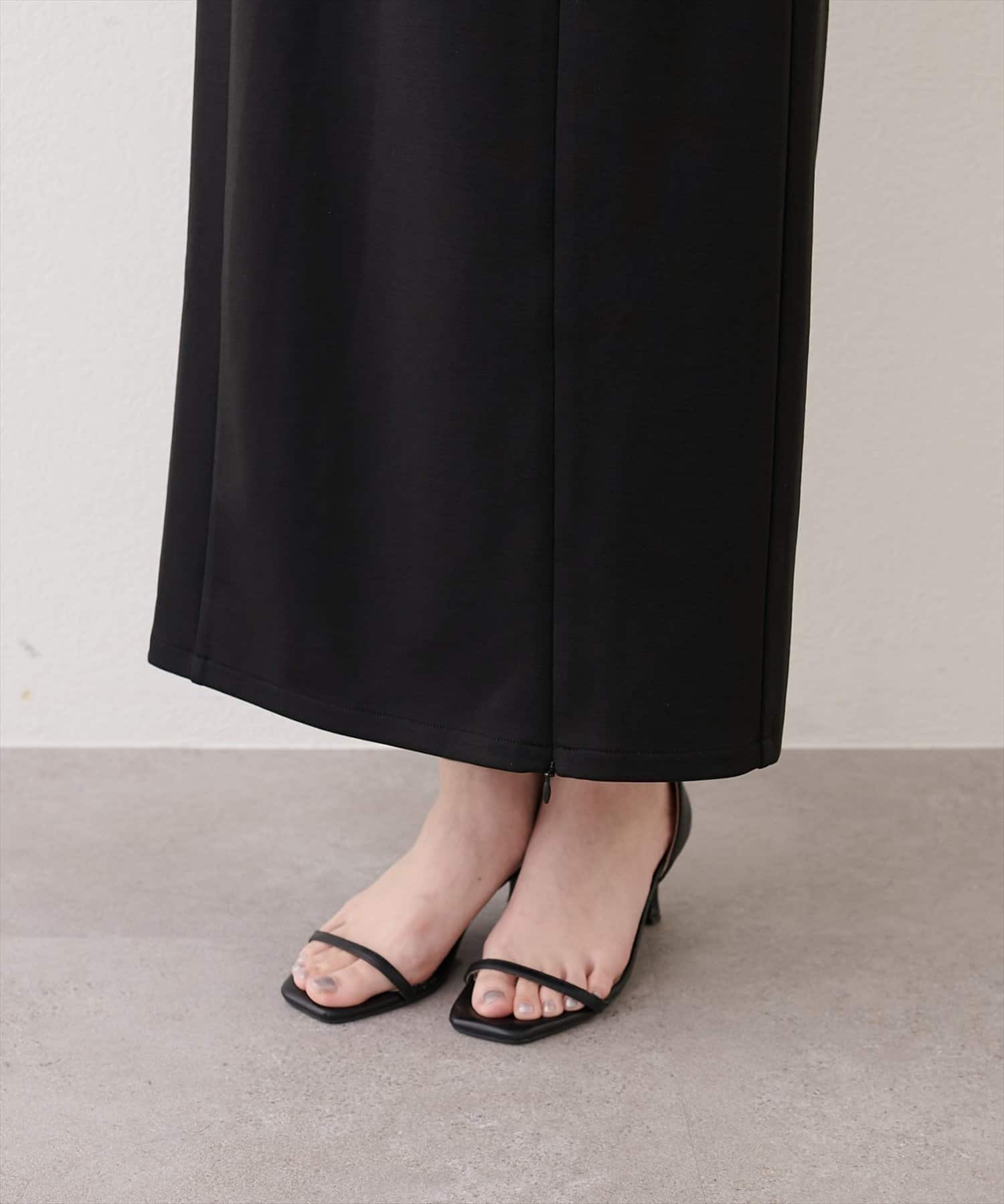 NICE CLAUP / OLIVE des OLIVE OUTLET(ナイスクラップ  / オリーブ デ オリーブ アウトレット) 【natural couture】きれいめポンチサイドスリットタイトスカート