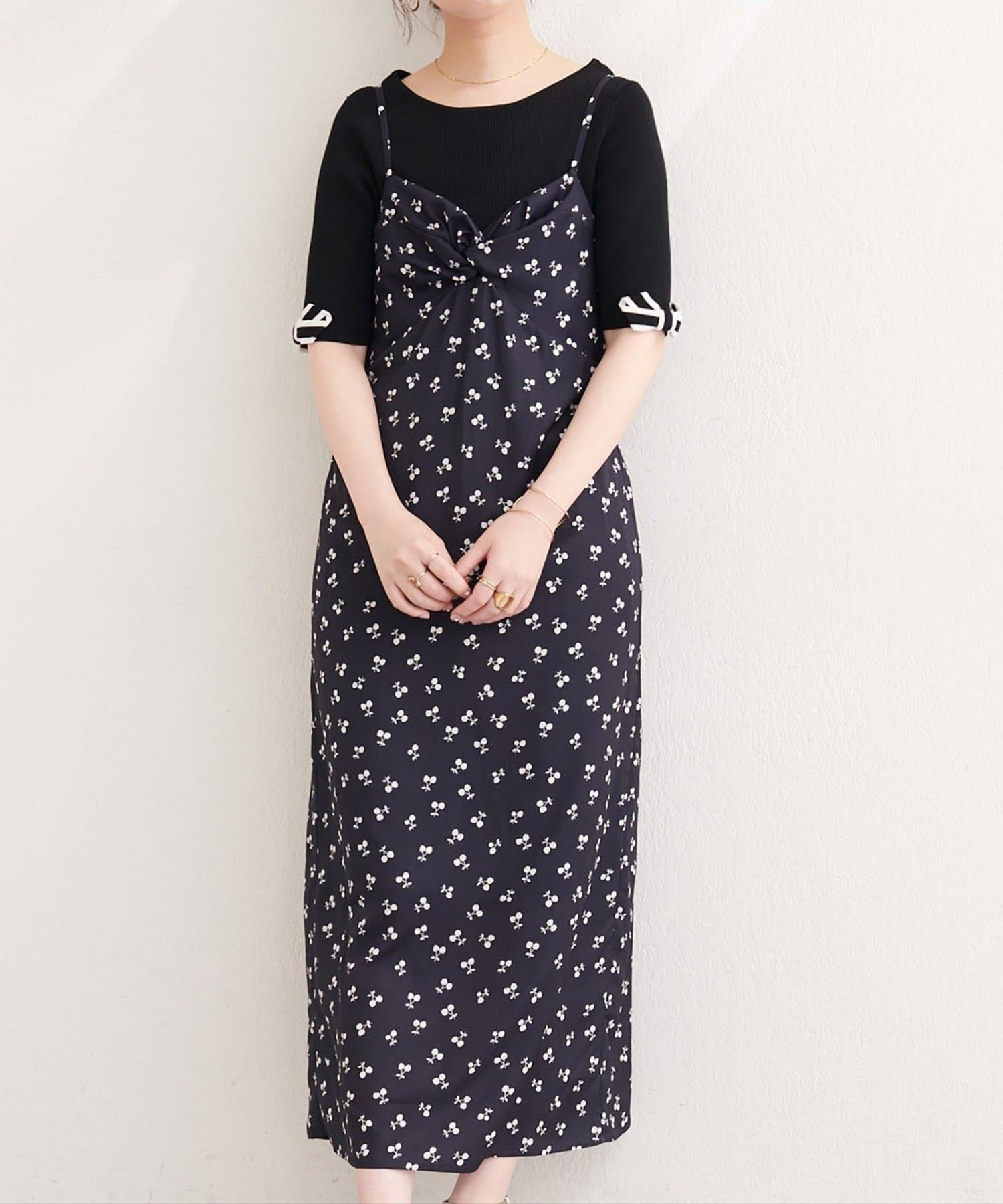 NICE CLAUP / OLIVE des OLIVE OUTLET(ナイスクラップ  / オリーブ デ オリーブ アウトレット) 【natural couture】フルーツ柄キャミワンピース