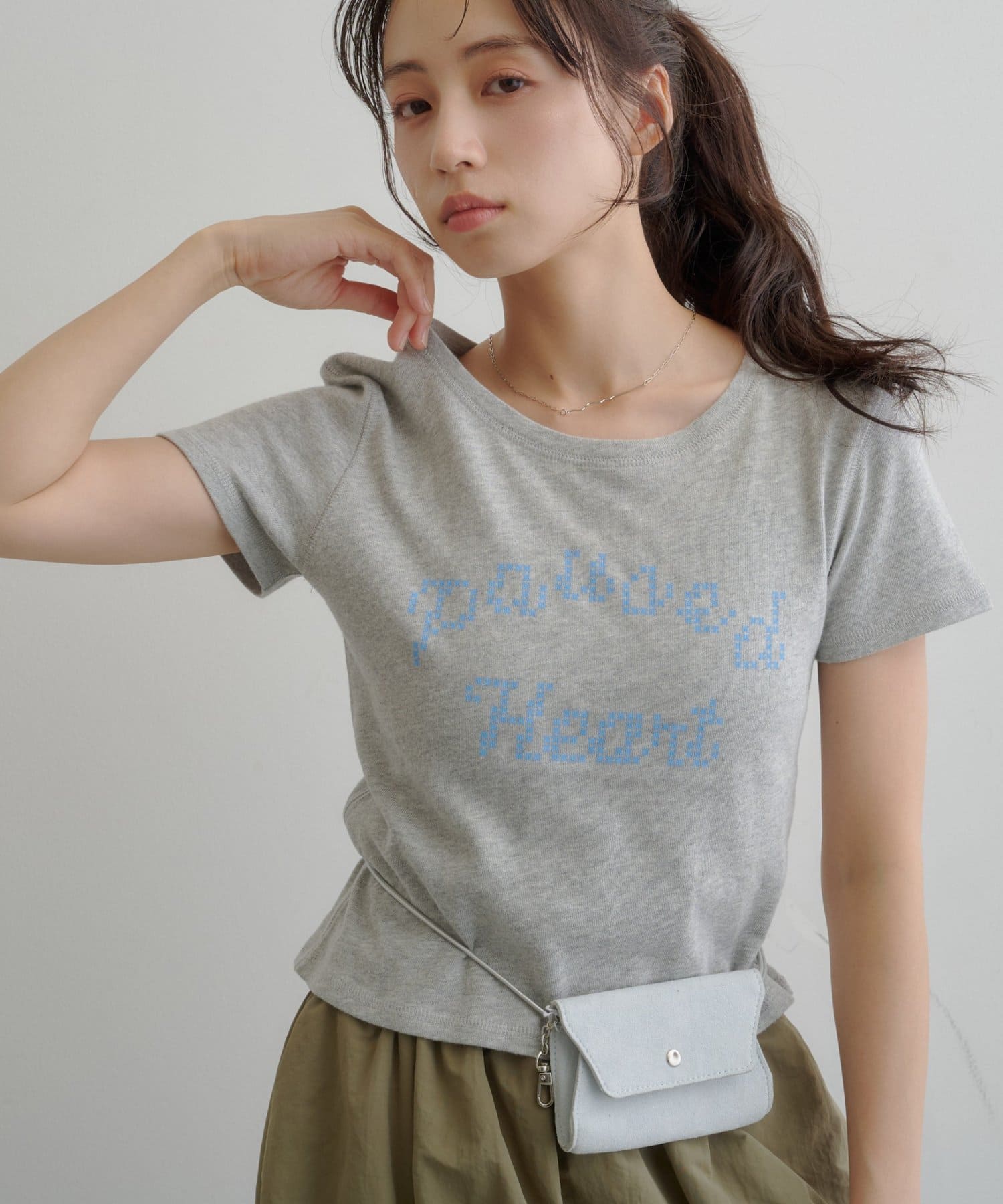Kastane(カスタネ) 【7.18(土)12:00発売/S.Mサイズ展開】ピクセルロゴTEE