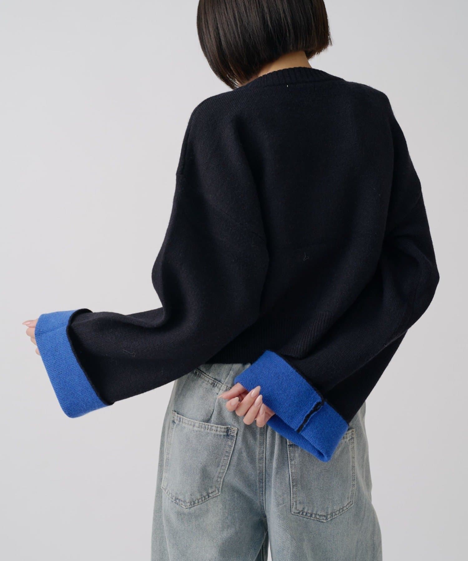 -goocy-(グーシー) アルパカタッチダブルフェイスカーデ