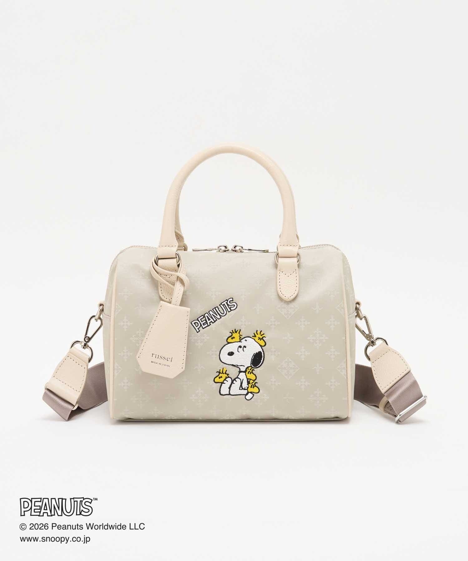 russet(ラシット) 《PEANUTS×russet》ナイロンジャガードミニボストンバッグ