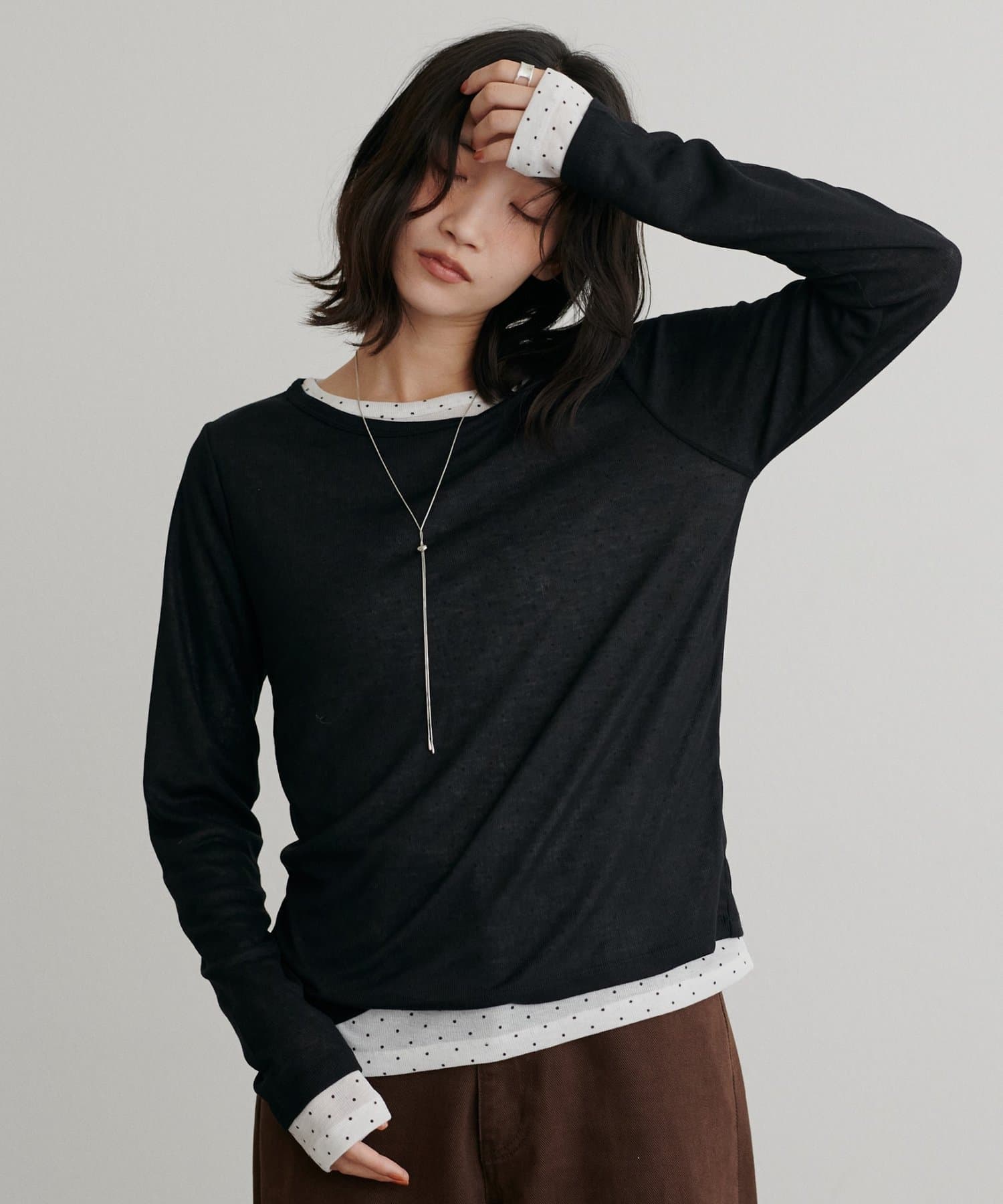 DISCOAT(ディスコート) レイヤードシアーパックTシャツ《WEB限定カラーあり》