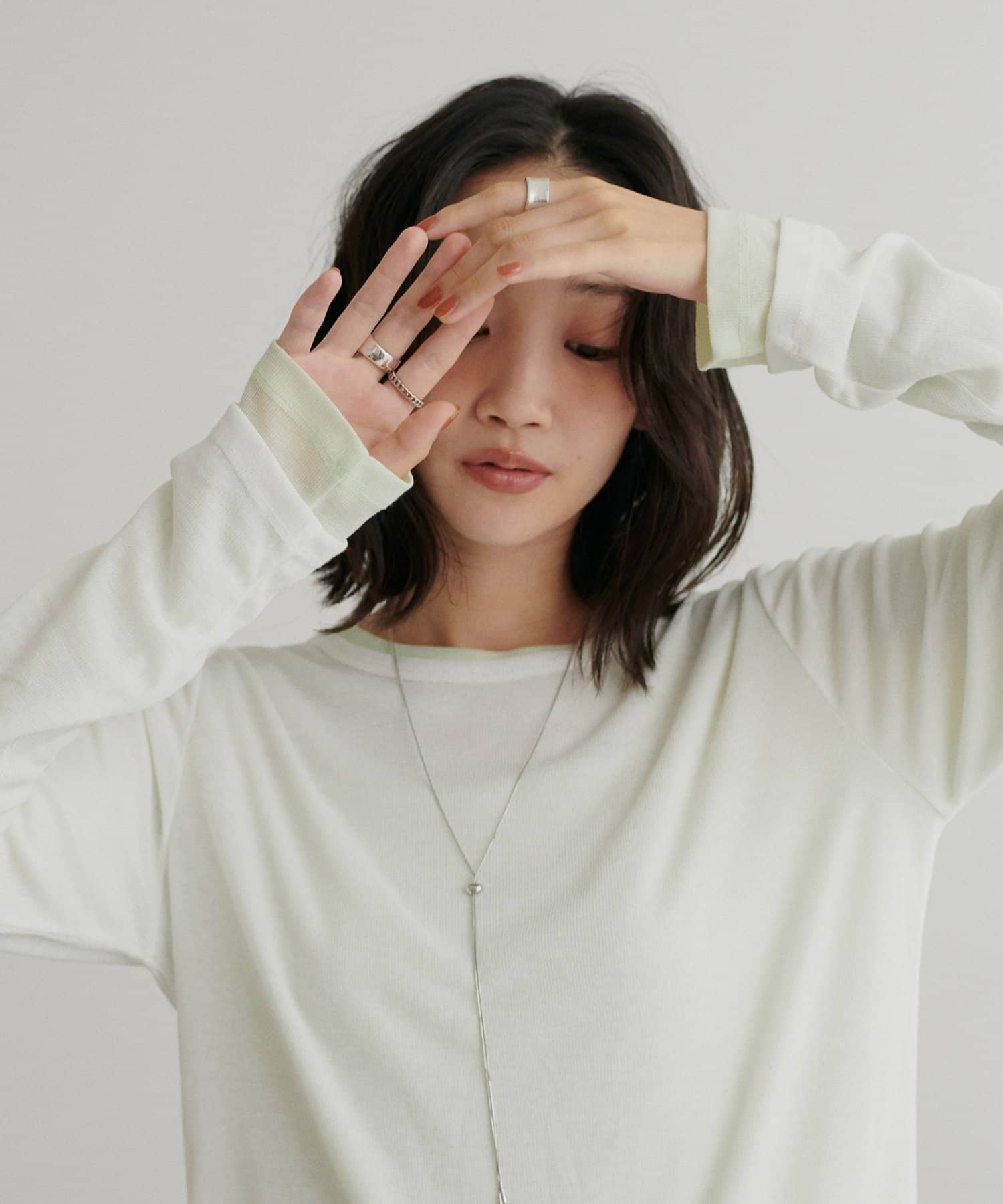 DISCOAT(ディスコート) レイヤードシアーパックTシャツ《WEB限定カラーあり》