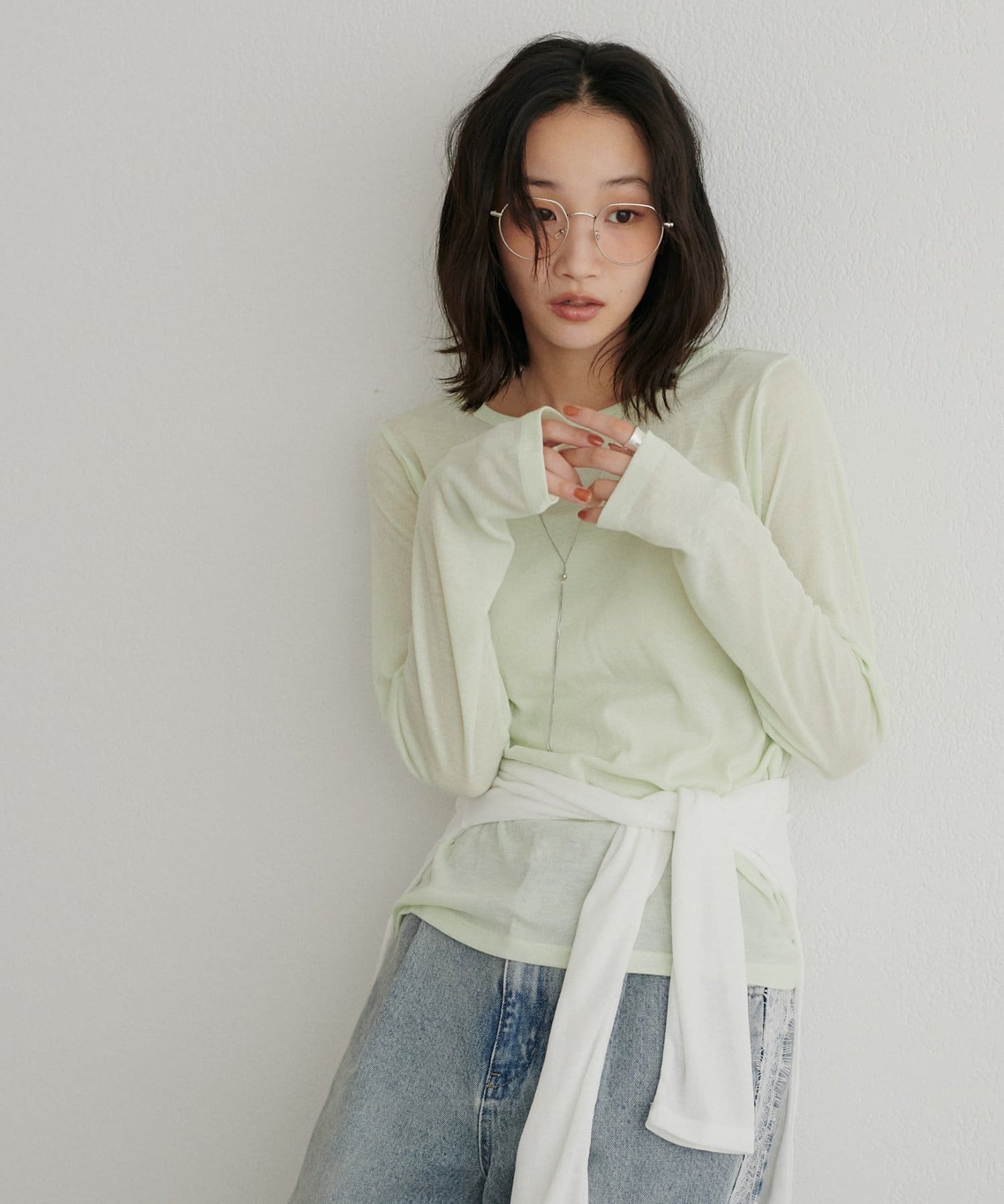 DISCOAT(ディスコート) レイヤードシアーパックTシャツ《WEB限定カラーあり》