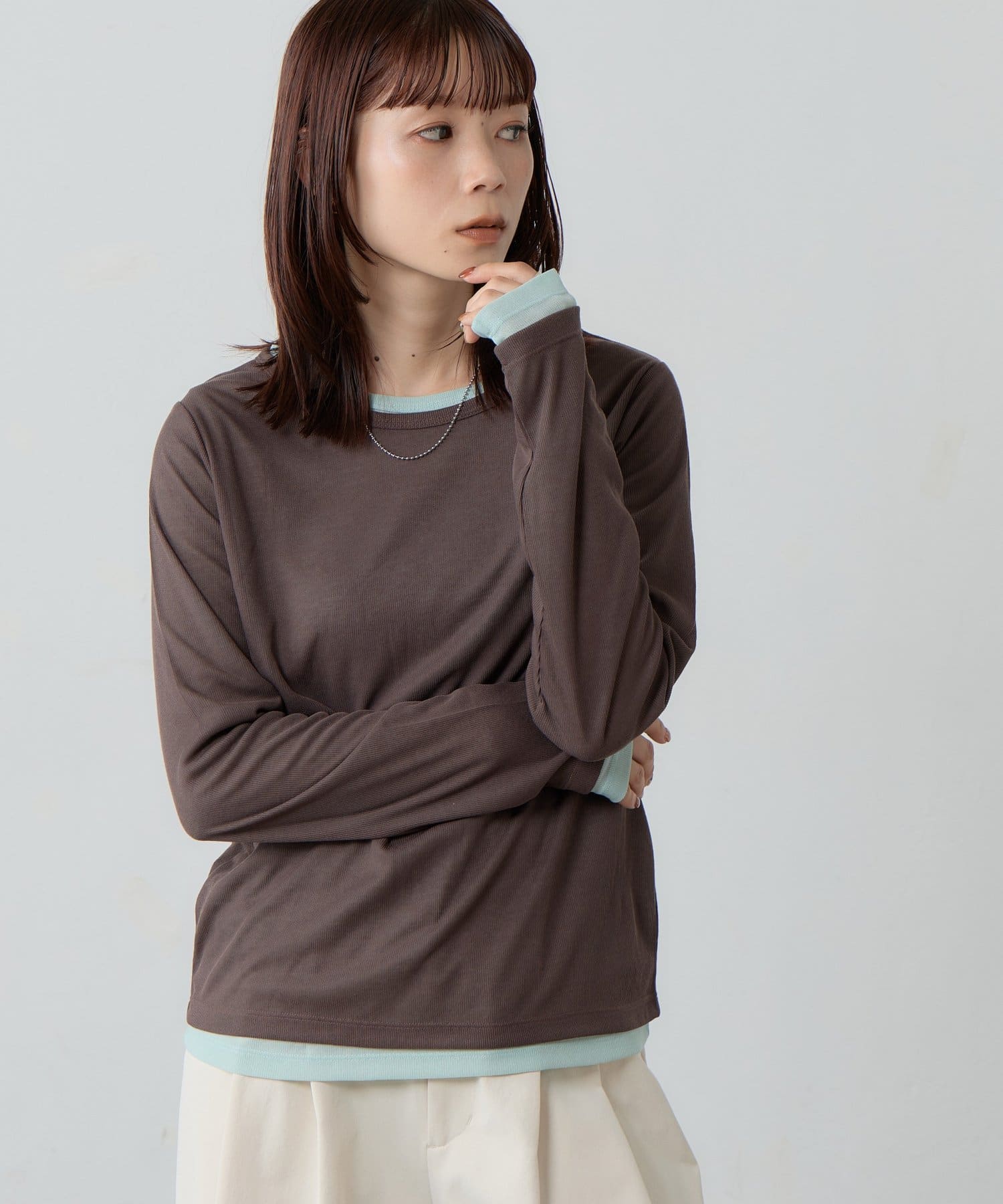 DISCOAT(ディスコート) 【新色追加/2枚セット/18色展開】レイヤードシアーパックTシャツ《WEB限定カラーあり》
