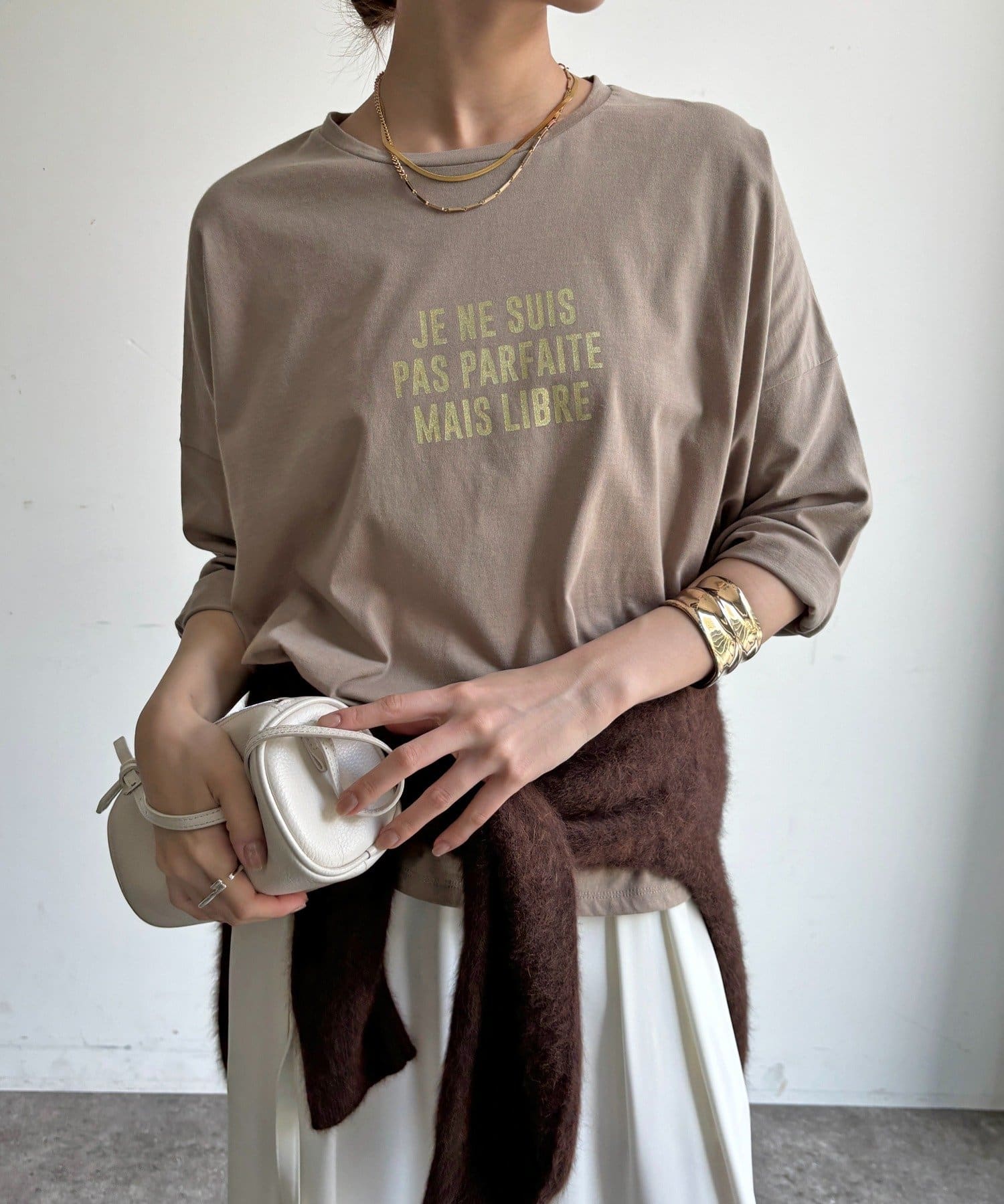 DOUDOU(ドゥドゥ) メッセージグリッターTEE