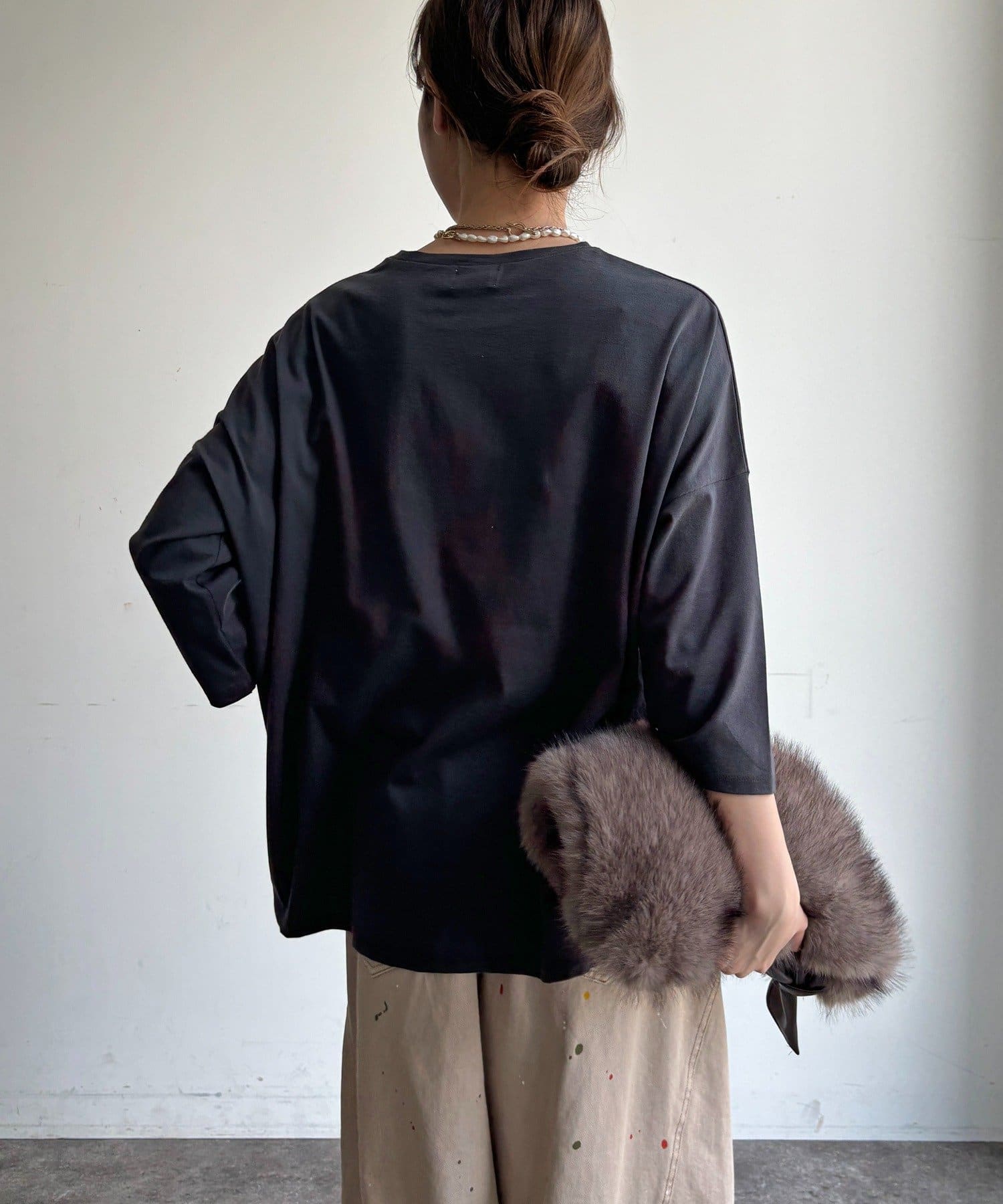 DOUDOU(ドゥドゥ) メッセージグリッターTEE