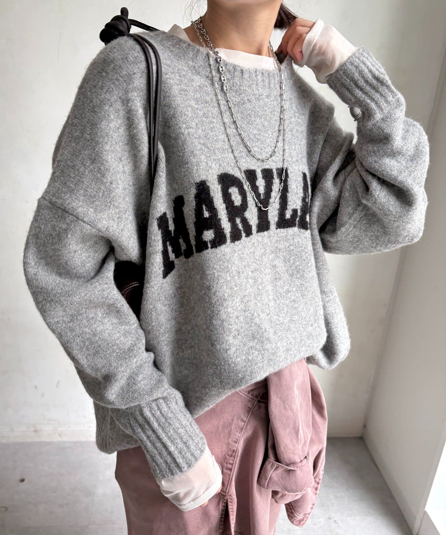DOUDOU(ドゥドゥ) MARYLANDロゴ2wayワイドプルオーバー
