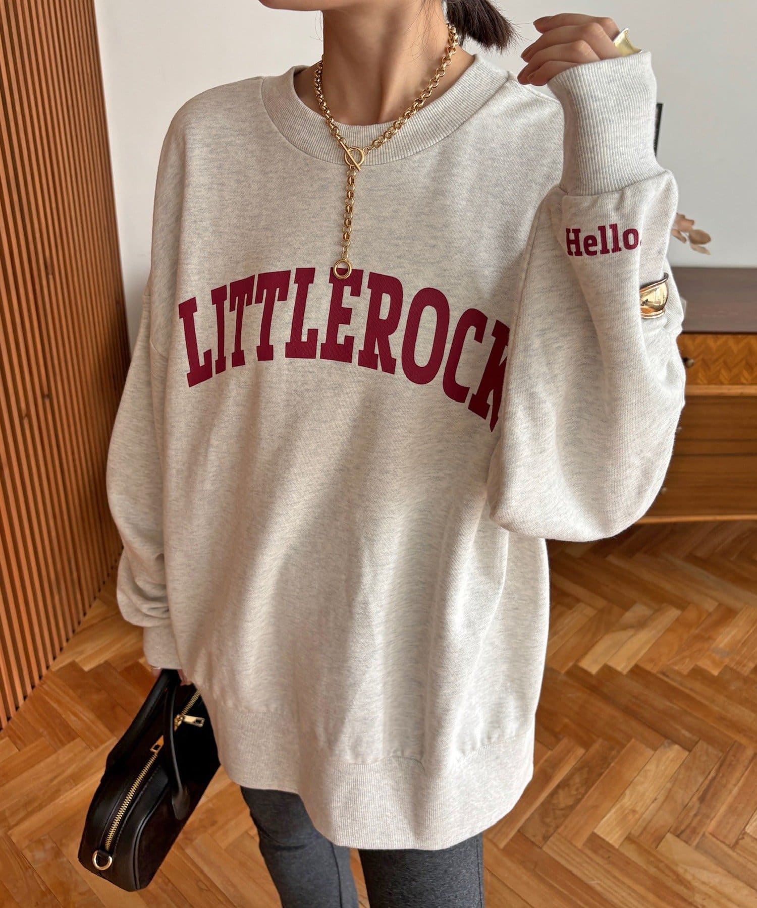 DOUDOU(ドゥドゥ) LITTLEROCKロゴ2wayプルオーバー