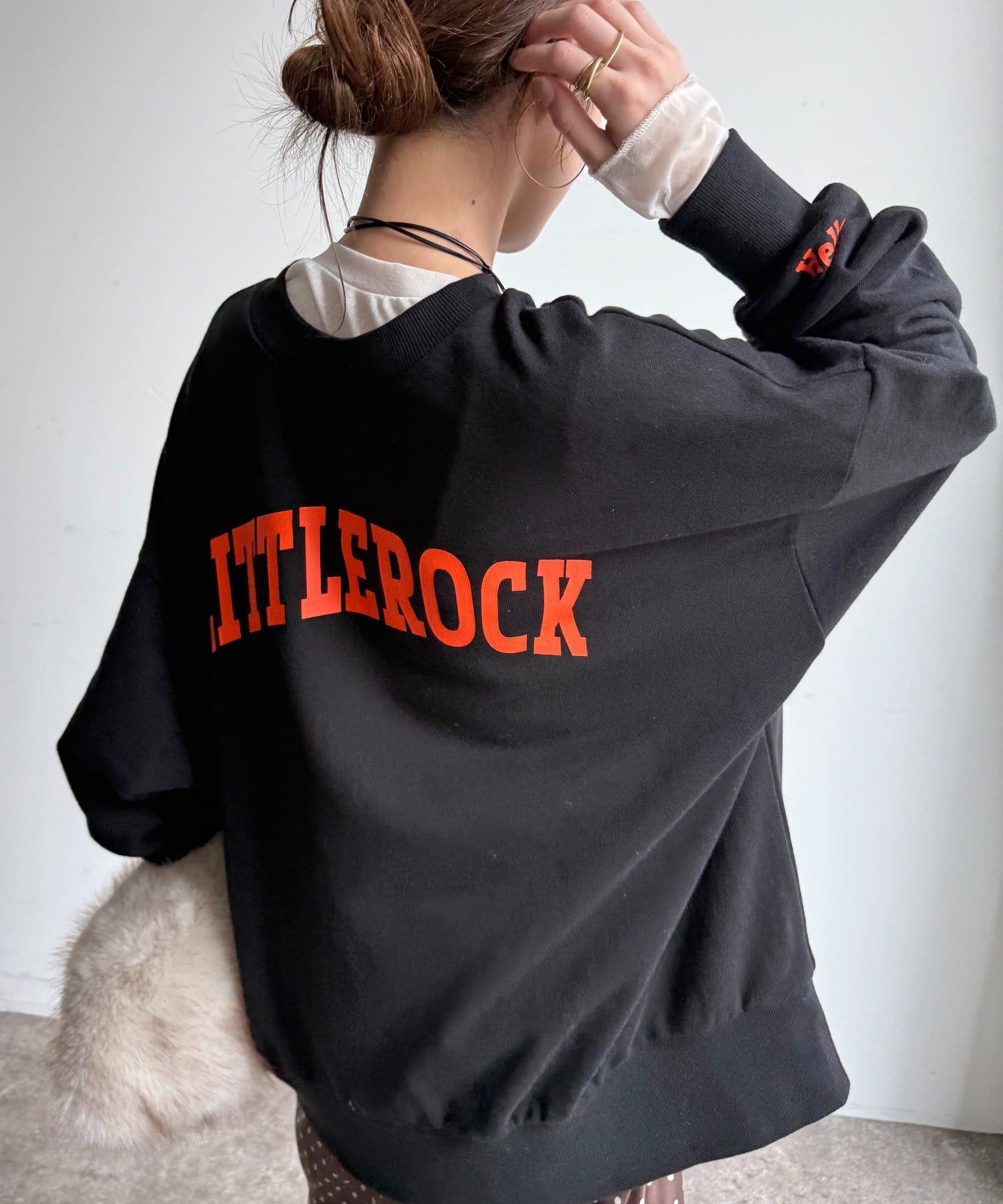 DOUDOU(ドゥドゥ) LITTLEROCKロゴ2wayプルオーバー