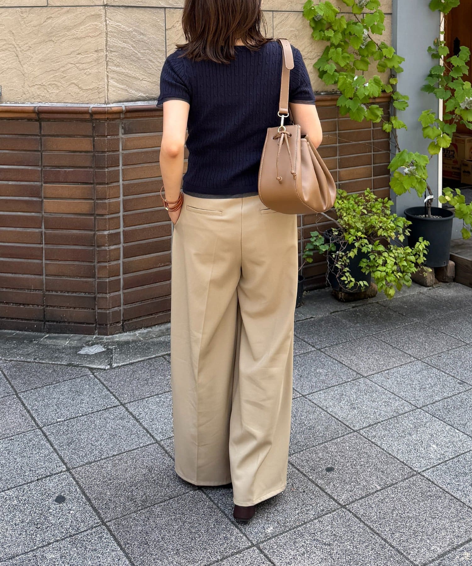 Thevon.(ゼヴォン) チャーム付きケーブルコンパクトニット