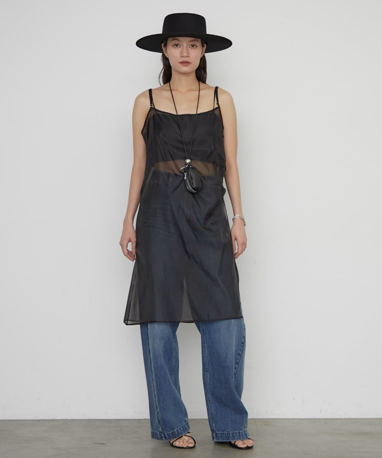 LOUNGEDRESS(ラウンジドレス) 【earthy_/アーシー】シアーキャミワンピース
