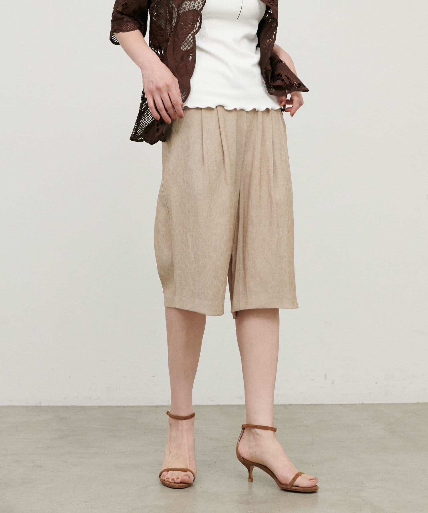 LARUTA(ラルータ) シャンブレーショートパンツ