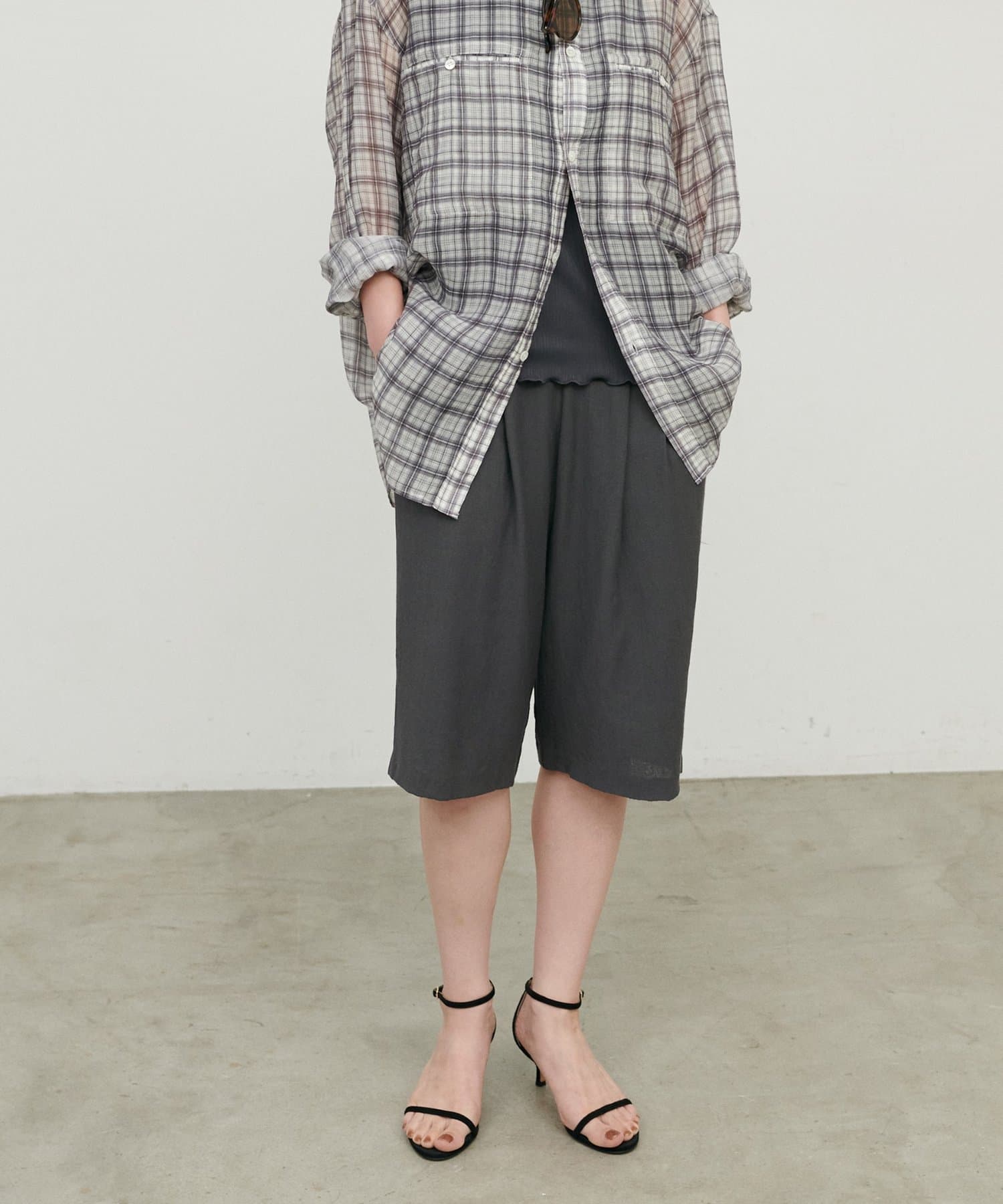 LARUTA(ラルータ) シャンブレーショートパンツ