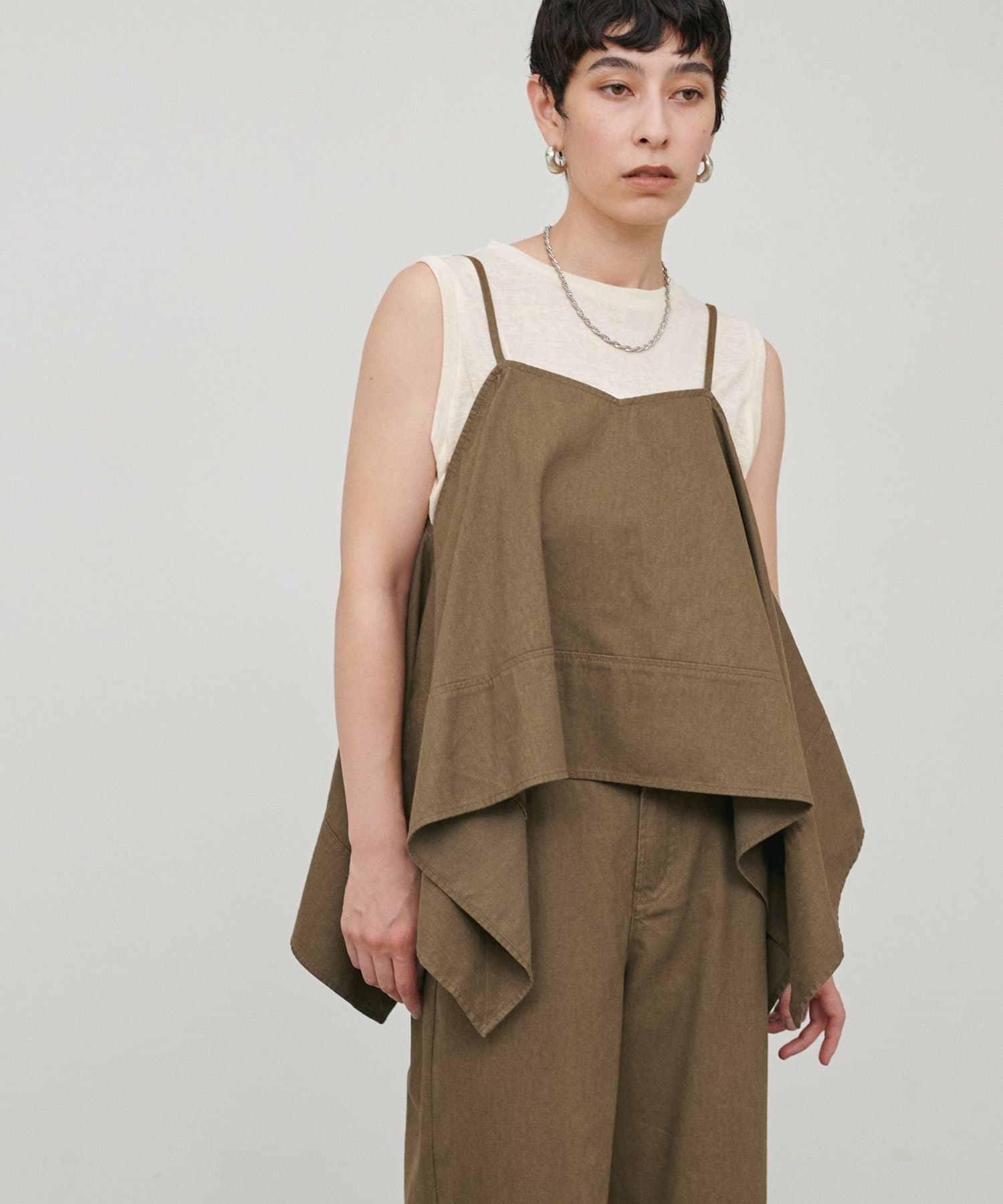 LARUTA(ラルータ) イレギュラーヘムバックリボンキャミ